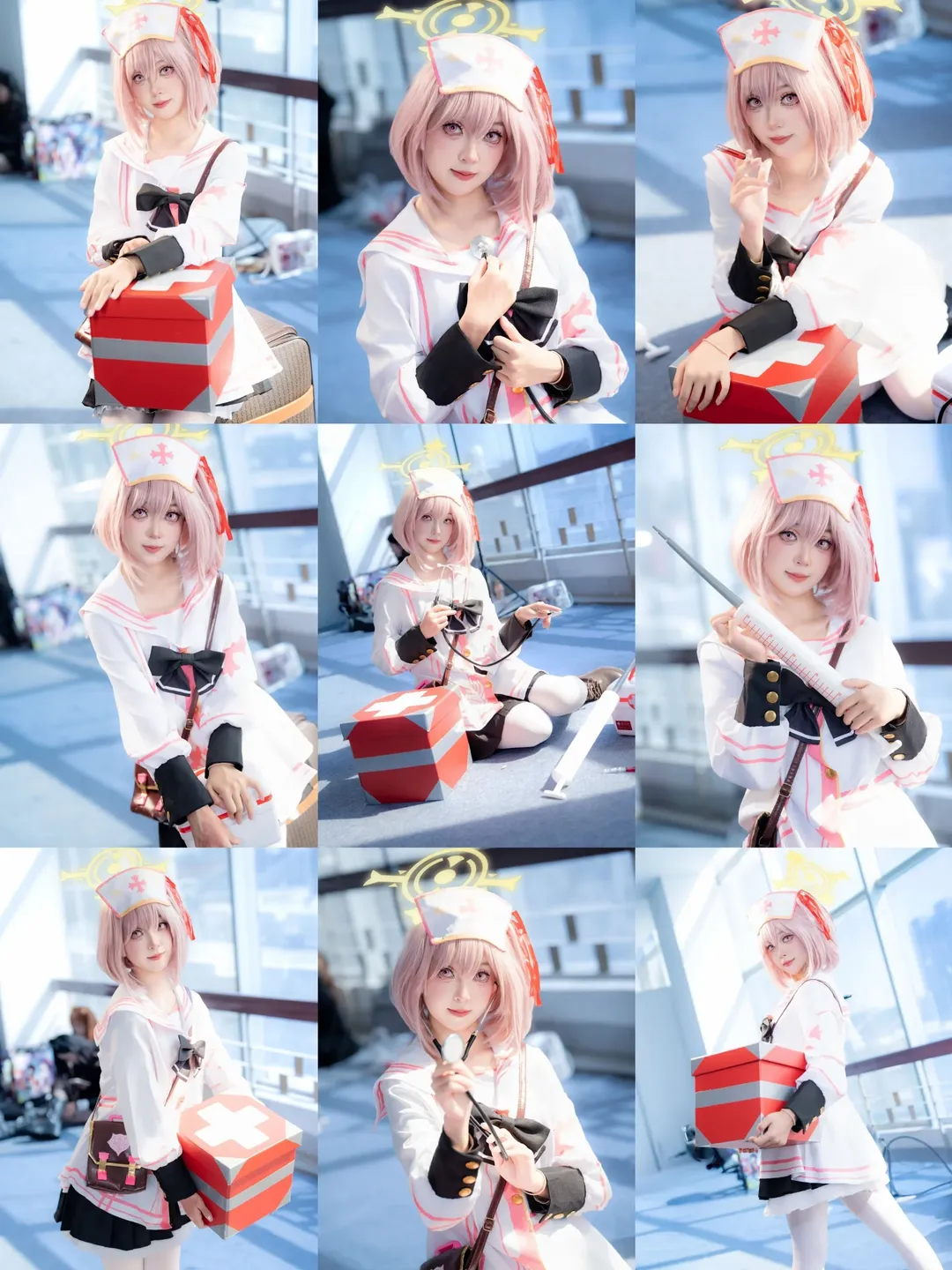 【芹娜cos】蔚藍檔案裡的可靠小護士，陽光下的聽診器時刻 - 第 1 張