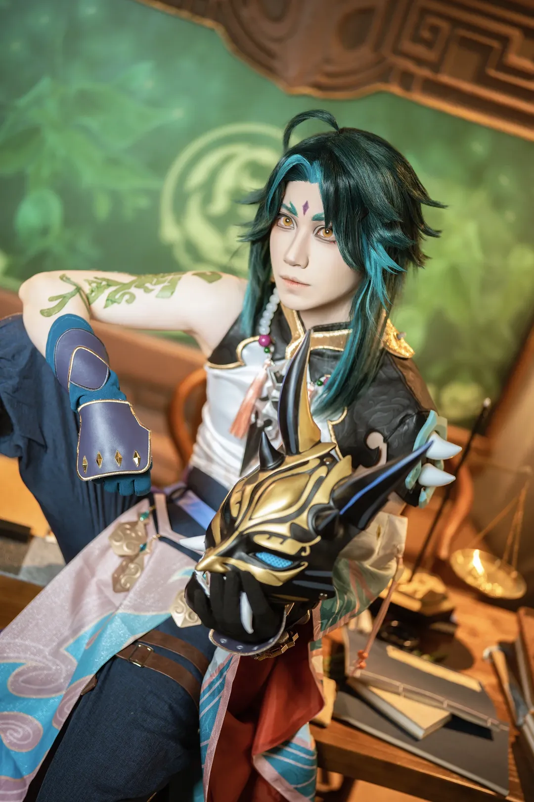 【魈cos】原神元宵节特辑，自拍馆里还原清冷风骨 - 第 3 张