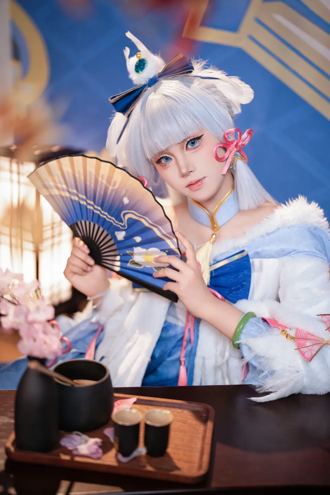 【神里绫华cos】白鹭樱华版，午后的闲棋对弈 - 第 3 张