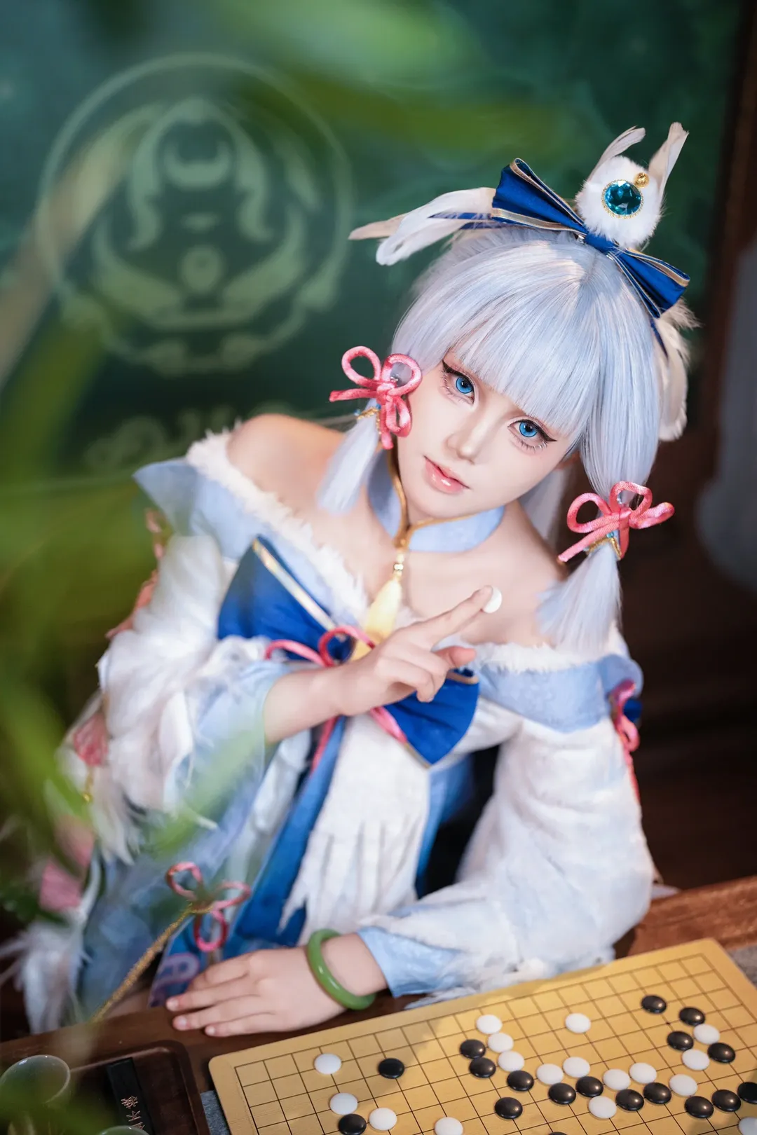 【神里绫华cos】白鹭樱华版，午后的闲棋对弈