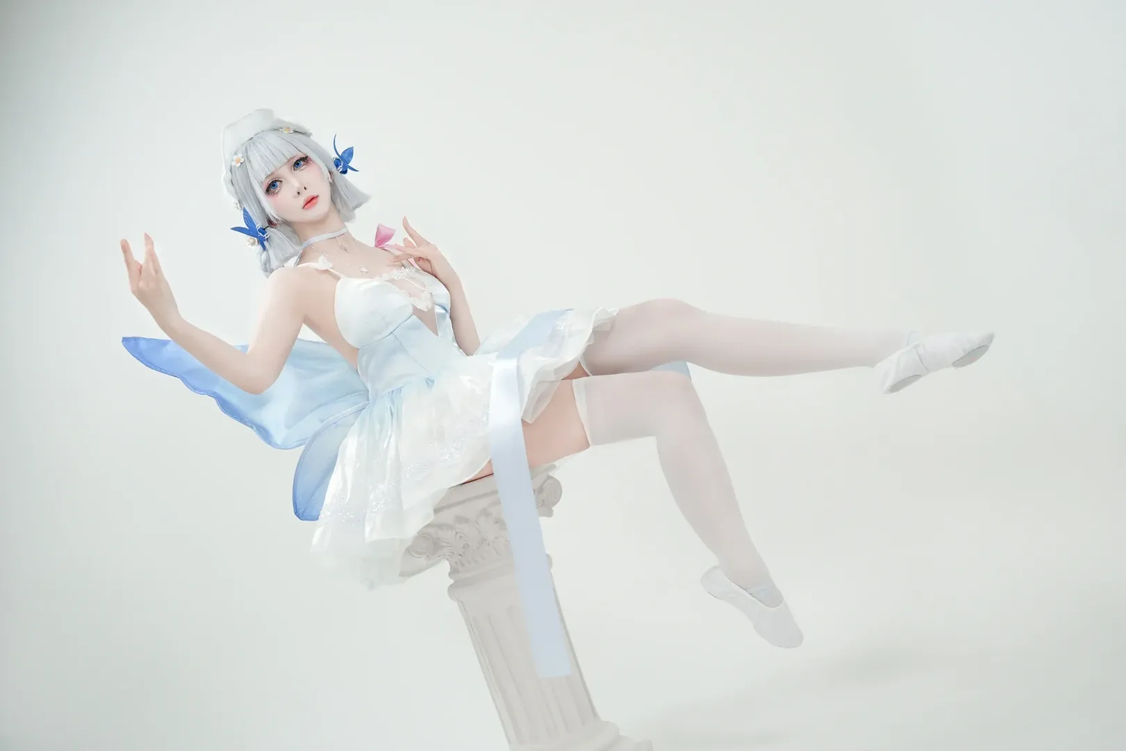 【神裡綾華cos】原神雪霽公主的芭蕾幻想，輕盈綻放 - 第 2 張