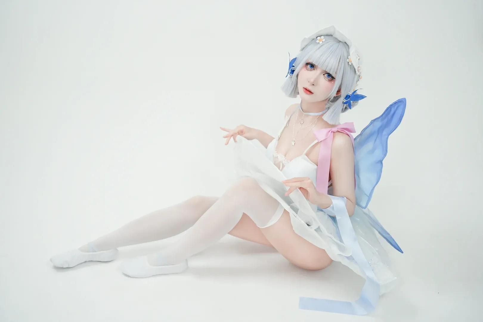 【神裡綾華cos】原神雪霽公主的芭蕾幻想，輕盈綻放 - 第 3 張