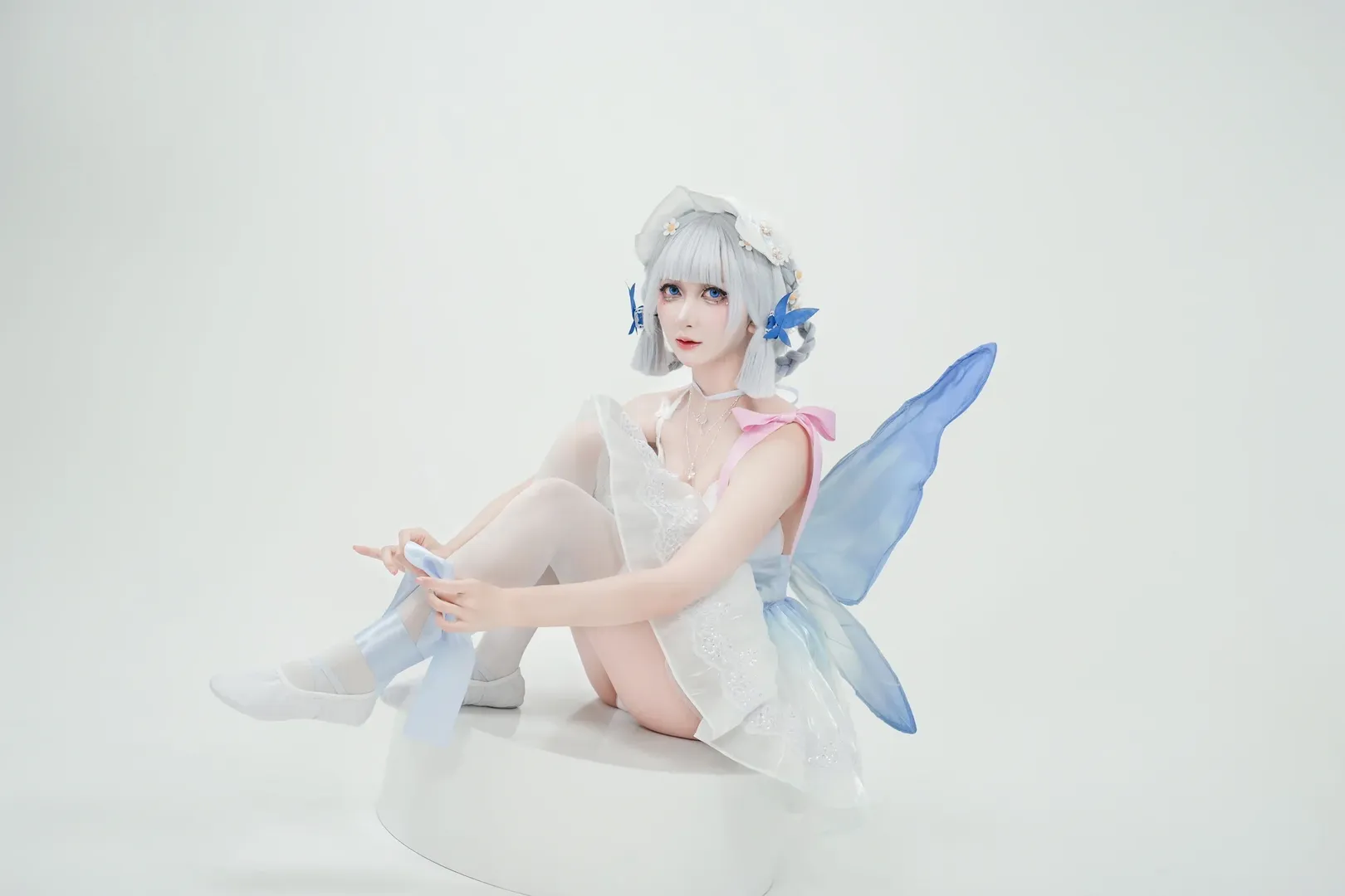 【神裡綾華cos】原神雪霽公主的芭蕾幻想，輕盈綻放 - 第 6 張