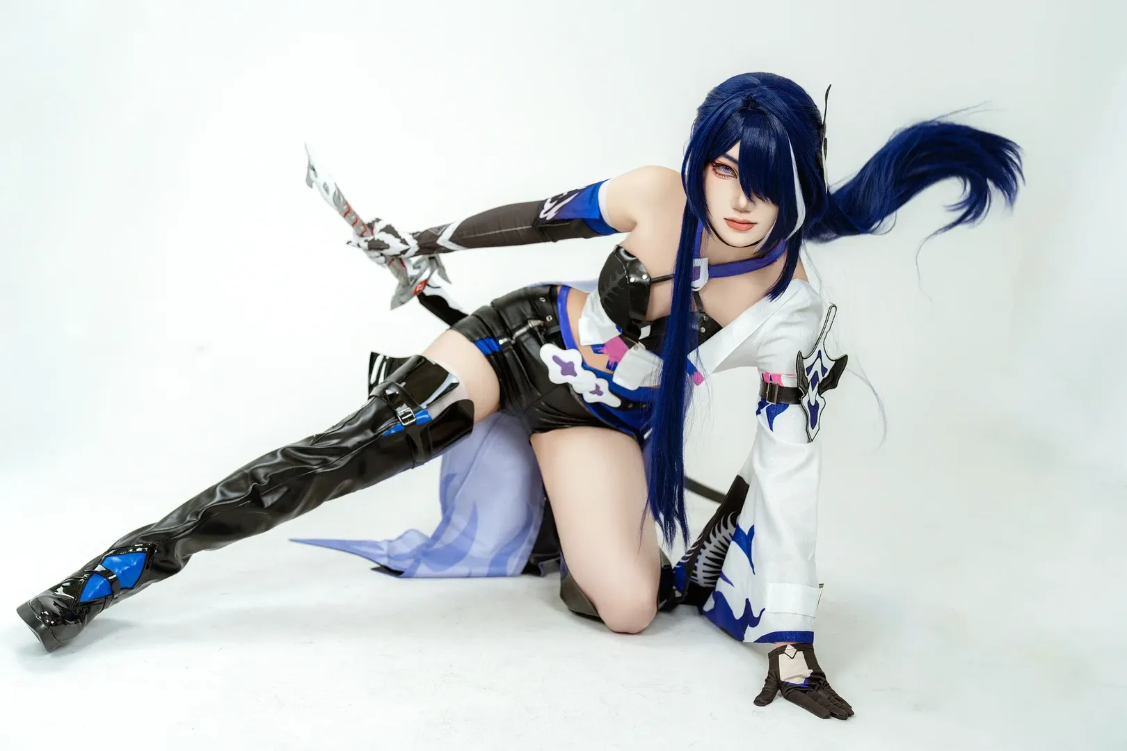 【黃泉cos】崩壞星穹鐵道客片分享，藍髮女武士的棚拍記錄 - 第 3 張