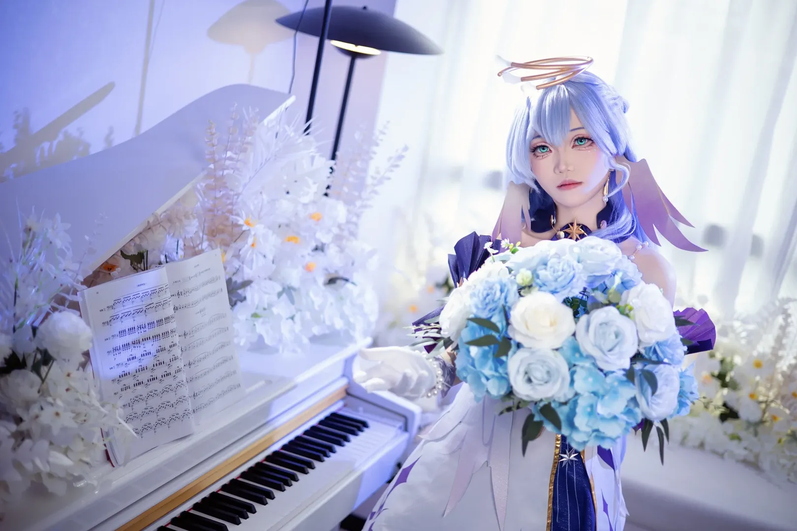 【ロビン コスプレ】『崩壊：スターレイル』、ピアノルームに佇むファミリーの歌い手 - 5 枚目