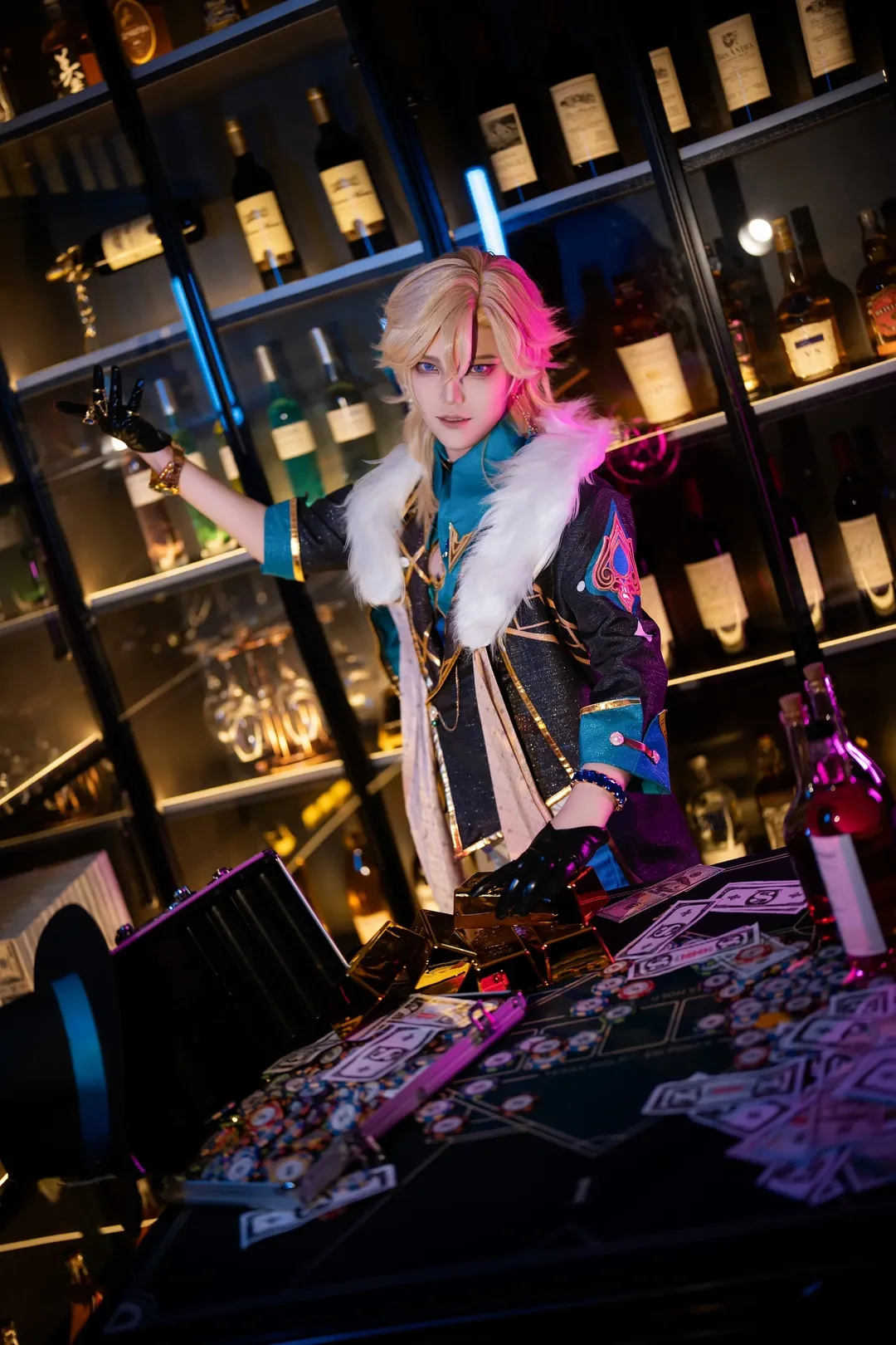 [Aventurine Cosplay] Honkai: Star Rail — Bet Everything in the Neon Glow - Image 1
