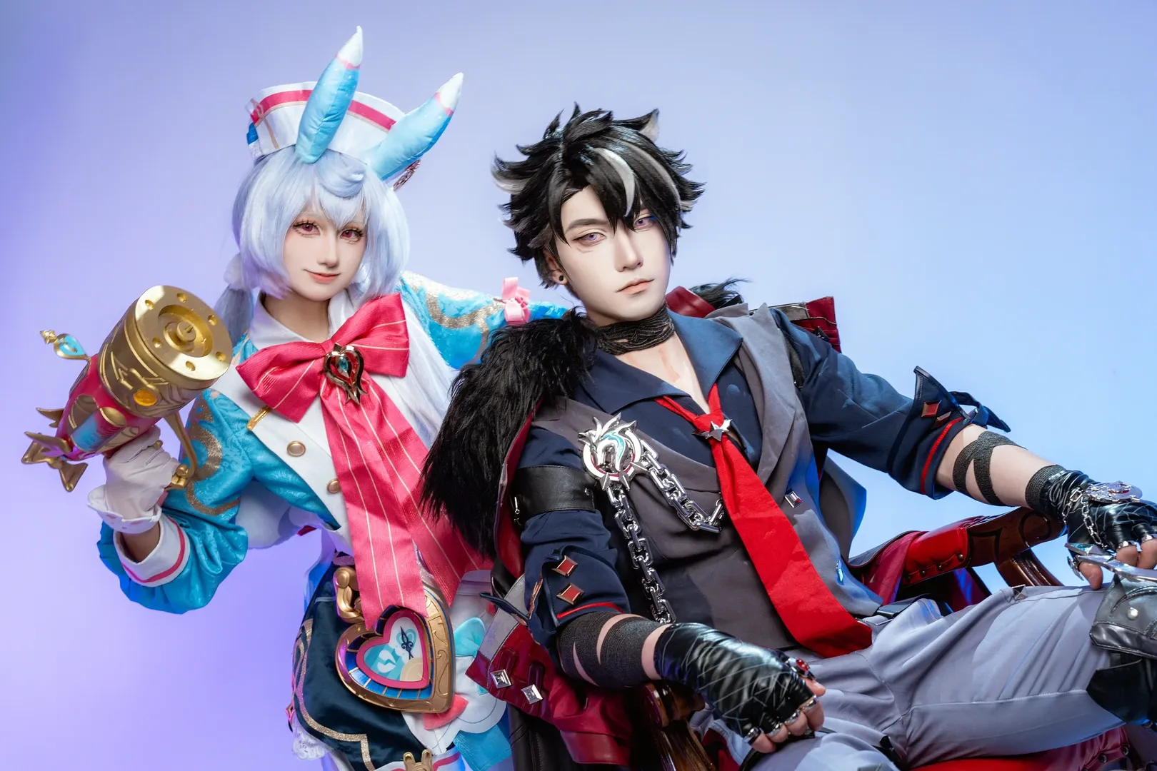 【Sigewinne and Wriothesley cosplay】Genshin Impact Characters: Where Cuteness Meets Cool Aura - Image 3