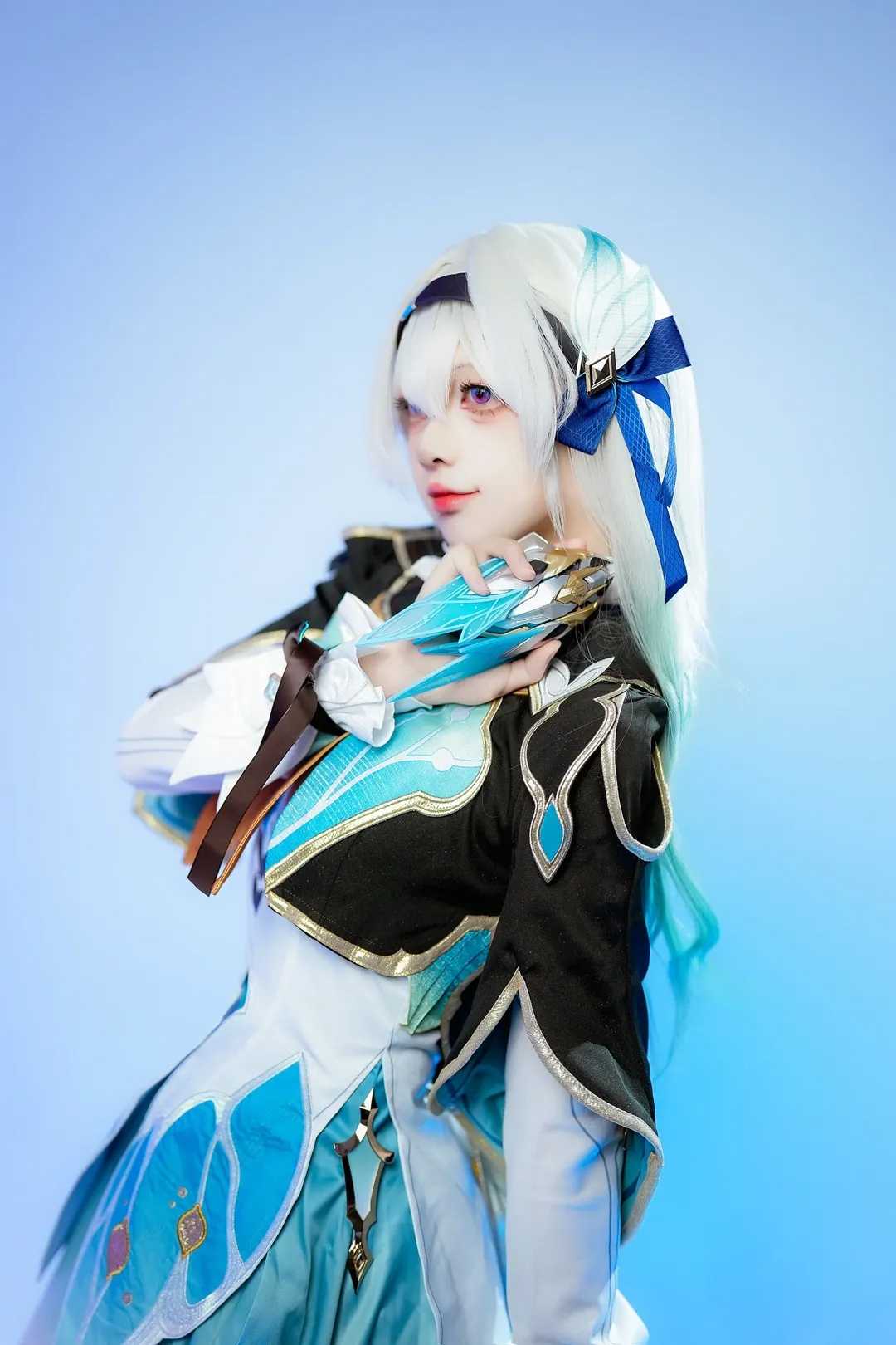【流萤cos】崩坏星穹铁道，青蓝机甲少女的拍摄记录 - 第 1 张