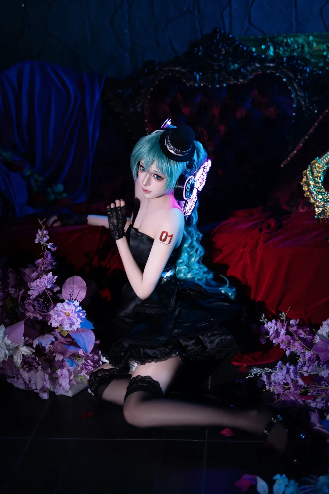 【初音未来cos】Magnet哥特风黑裙与蝶光耳机的摄影记录 - 第 2 张