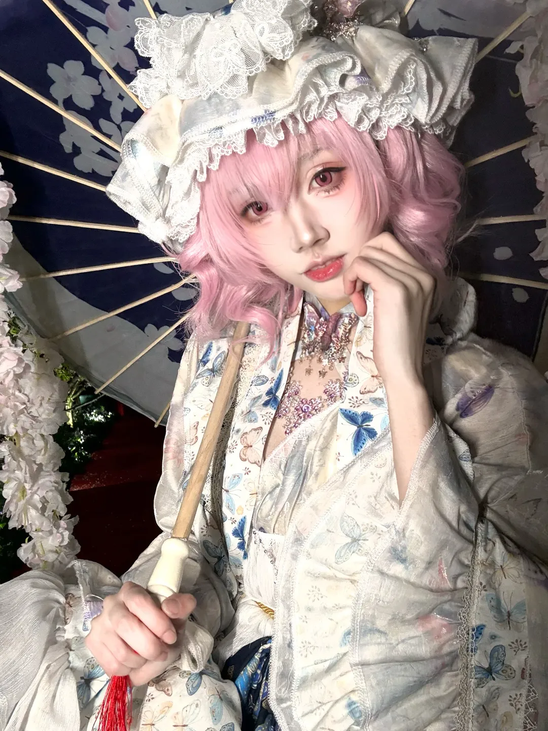 【西行寺幽幽子cos】东方project里的梦幻春之蝶 - 第 1 张