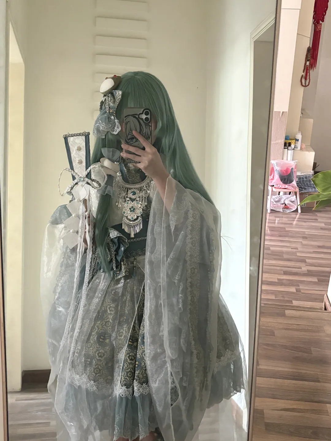 【东风谷早苗cos】东方Project二设套装试衣记录 - 第 1 张