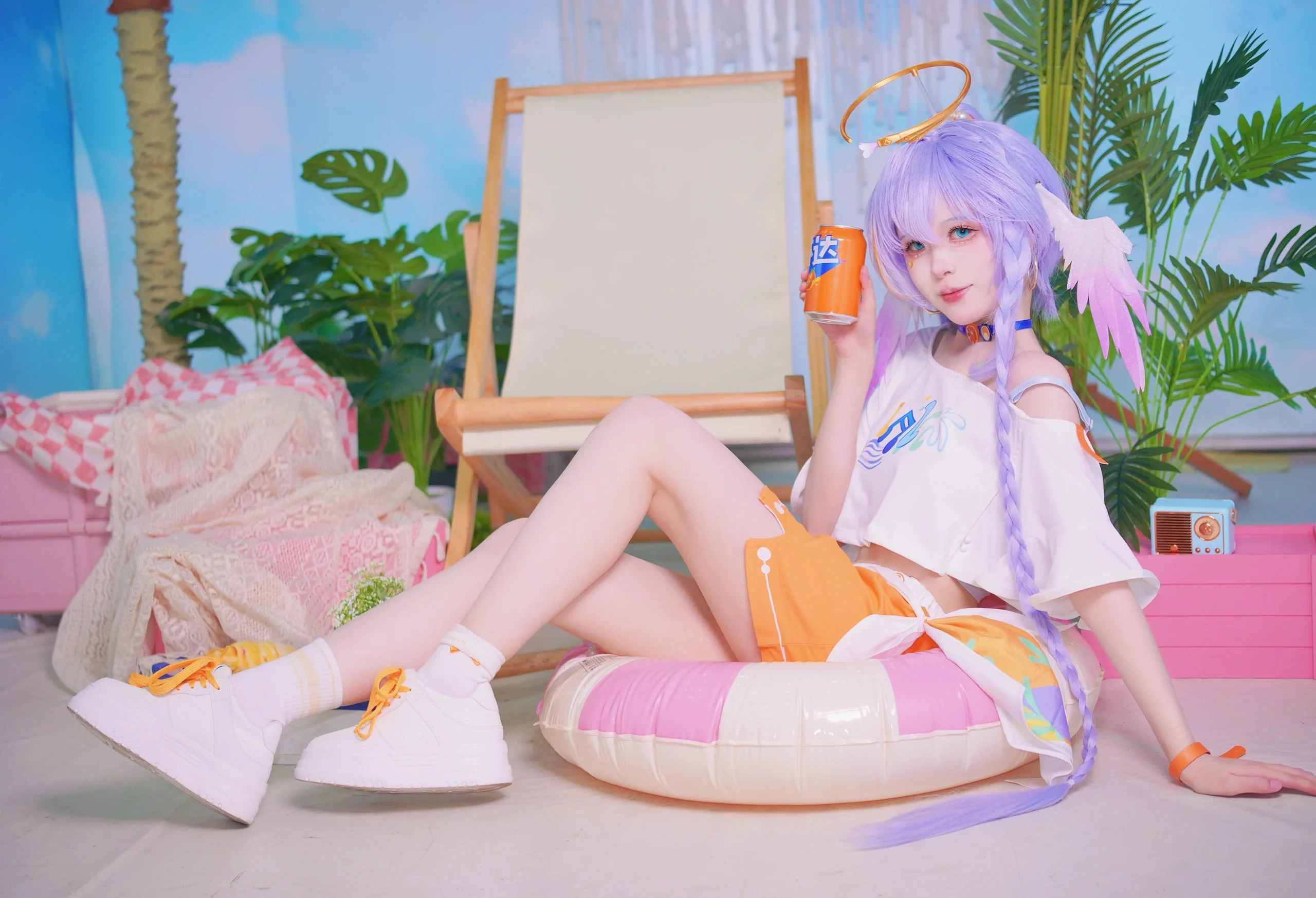 【ロビン コスプレ】オレンジカラーに包まれた盛夏のカジュアルタイムをキャプチャ - 2 枚目