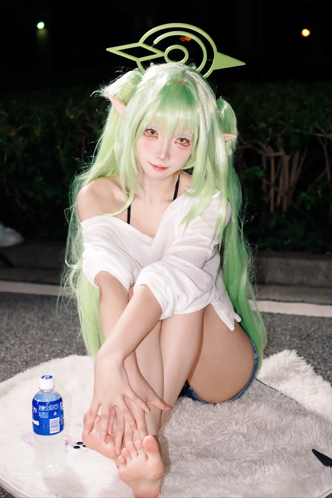 [Tachibana Nozomi cosplay] Blue Archive Railway Twins: Late-Night Outdoor Street Shoot Record - Image 2