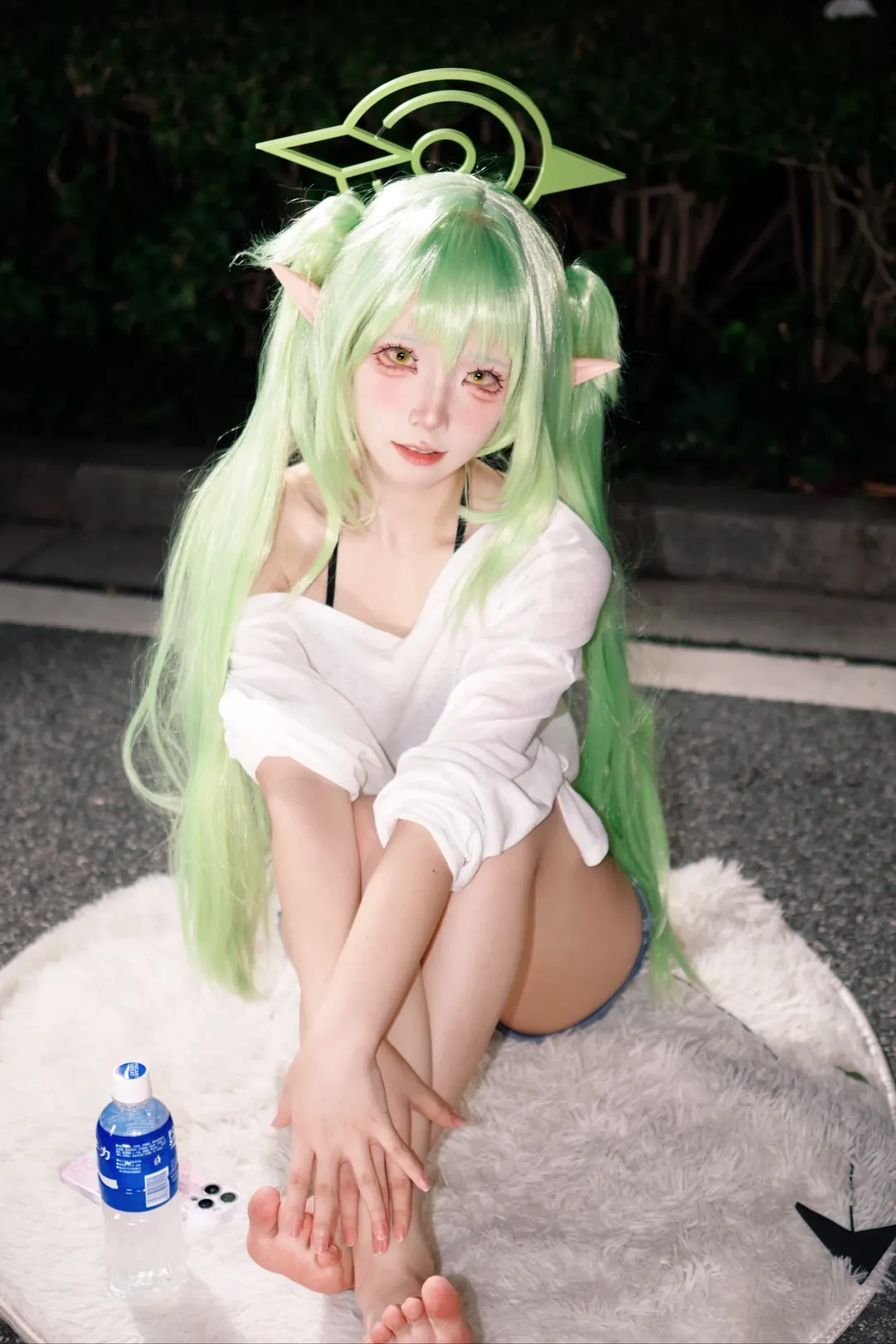 [Tachibana Nozomi cosplay] Blue Archive Railway Twins: Late-Night Outdoor Street Shoot Record - Image 3