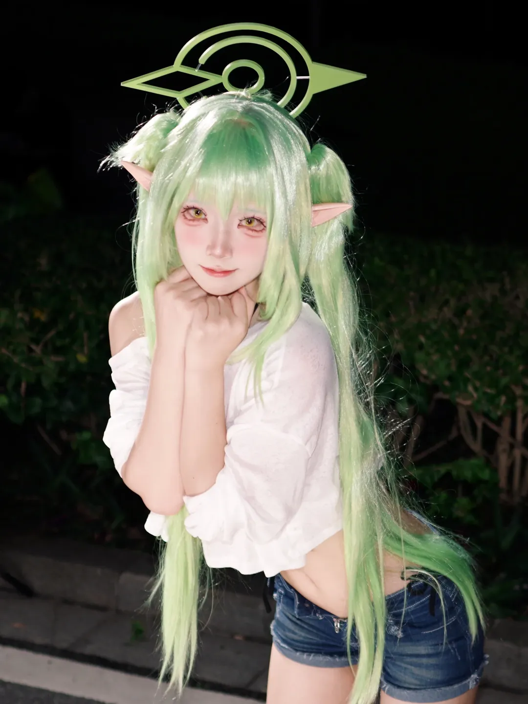 【橘望cos】蔚蓝档案铁道双子夜拍，休闲清爽风 - 第 3 张