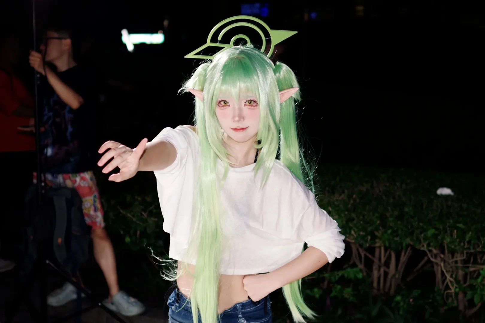 【橘望cos】蔚蓝档案铁道双子夜拍，休闲清爽风 - 第 6 张