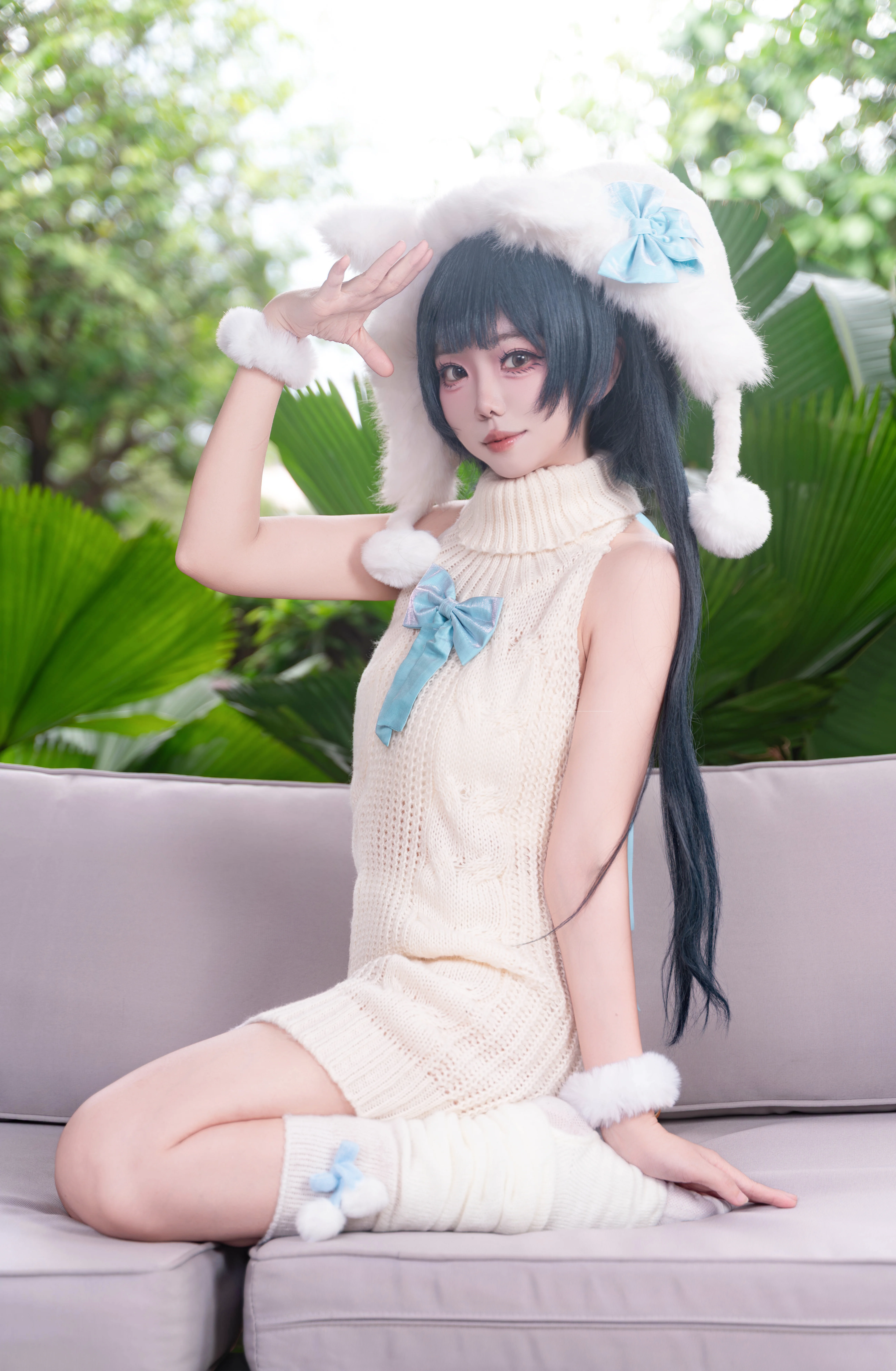 【龙华妃咲cos】蔚蓝档案里那抹温柔的白色身影 - 第 3 张