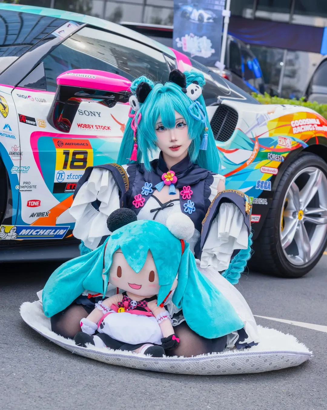 【初音未來cos】國風小熊貓miku，與賽車的一次碰撞 - 第 1 張