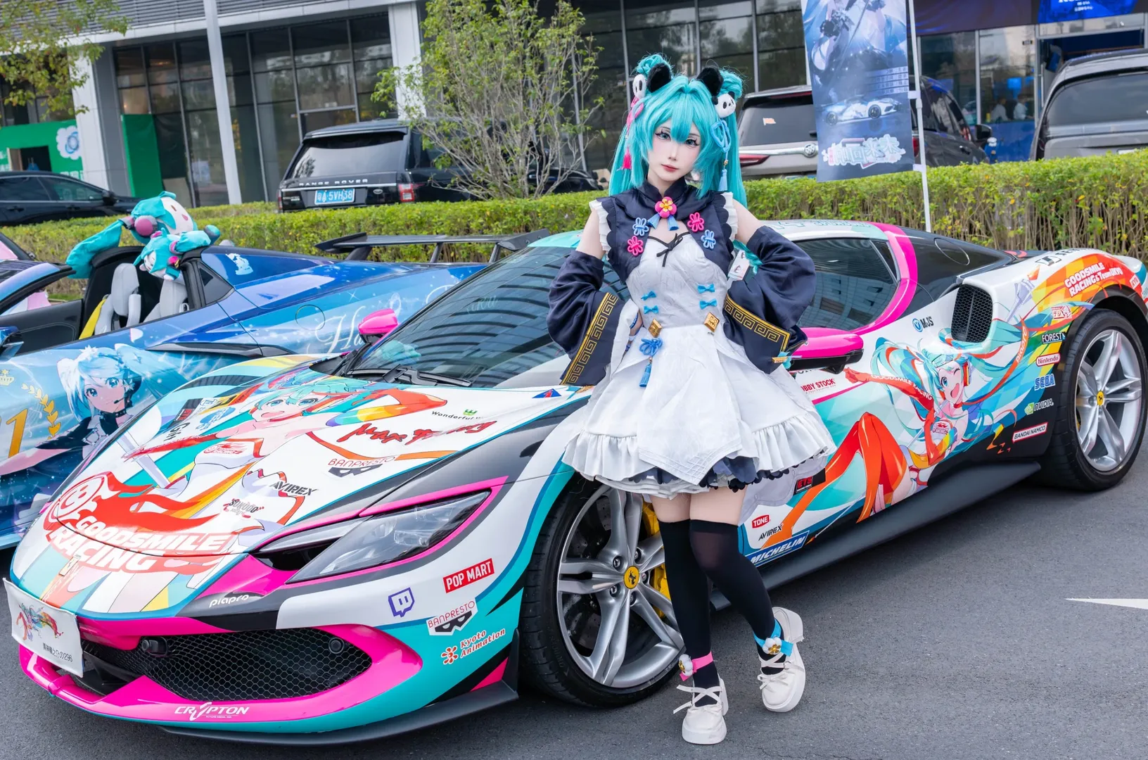 【初音未来cos】国风小熊猫miku，与赛车的一次碰撞