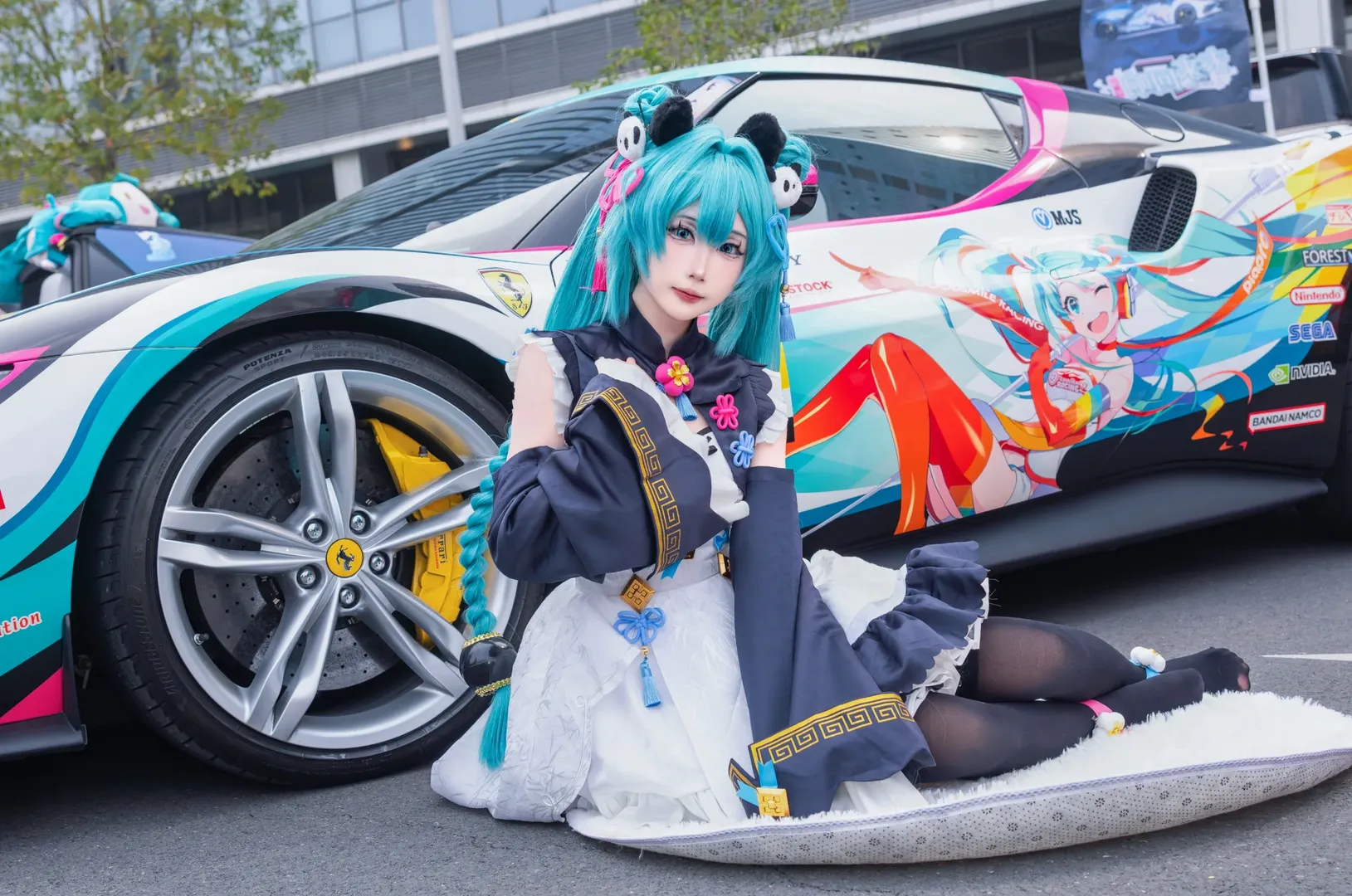 【初音未來cos】國風小熊貓miku，與賽車的一次碰撞 - 第 3 張