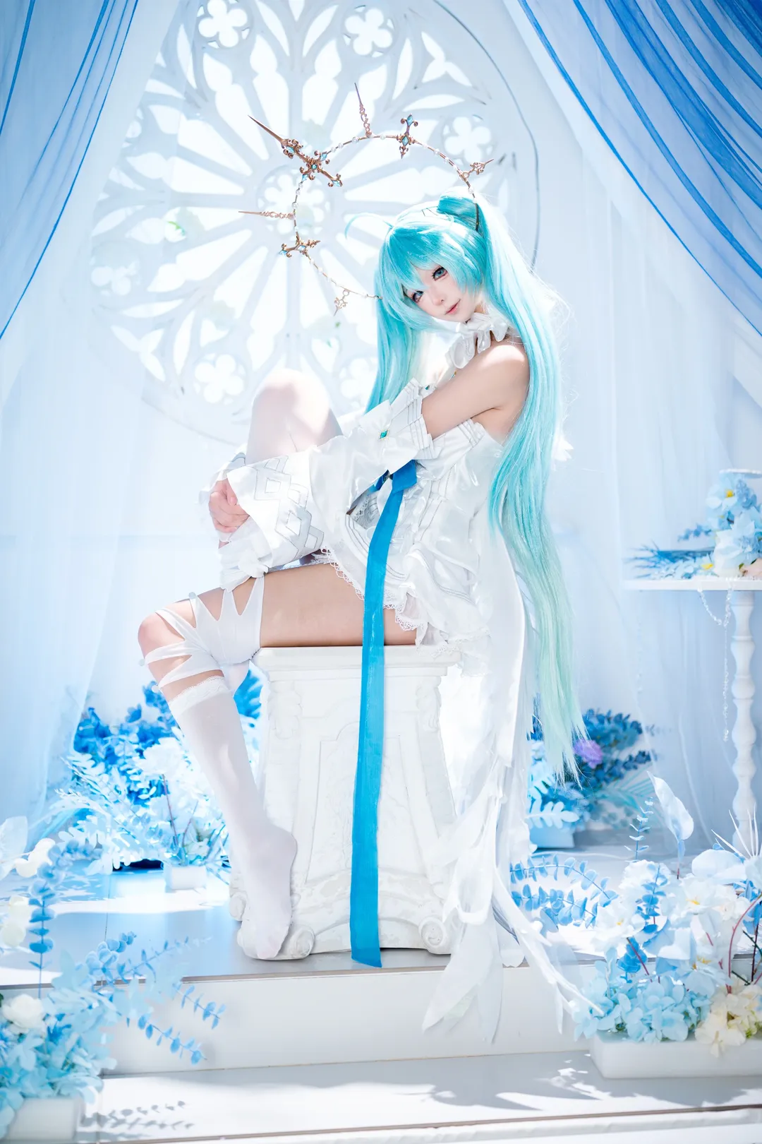 【初音未来cos】落入凡间的纯白天使 - 第 2 张