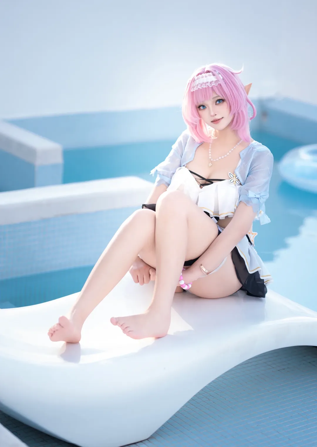 【爱莉希雅cos】粉色夏日泳装记录，也是说再见向前看的时候了