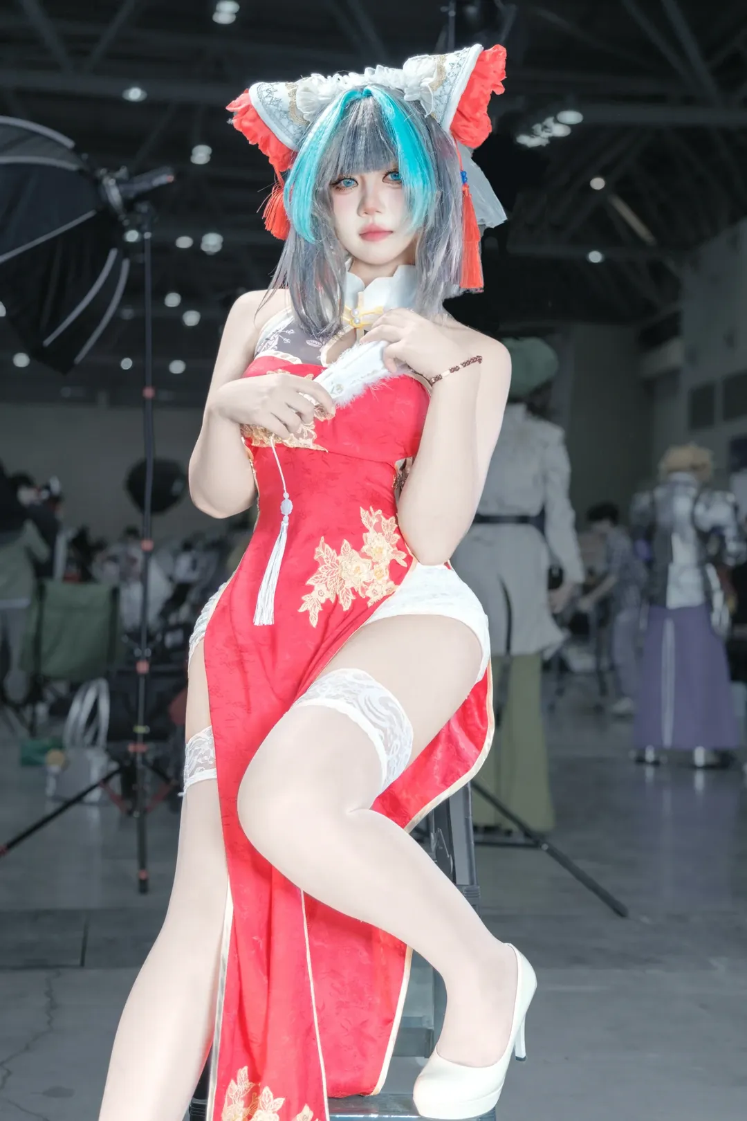 [Azur Lane Cheshire Cosplay] Cheongsam Cosplay convention photos at Chongqing anime convention - Image 2
