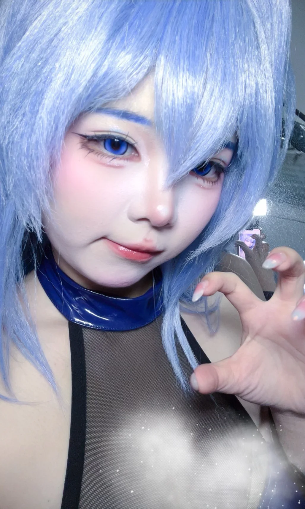 【新泽西cos】碧蓝航线花园兔女郎，蓝黑冷色调的飒爽魅力