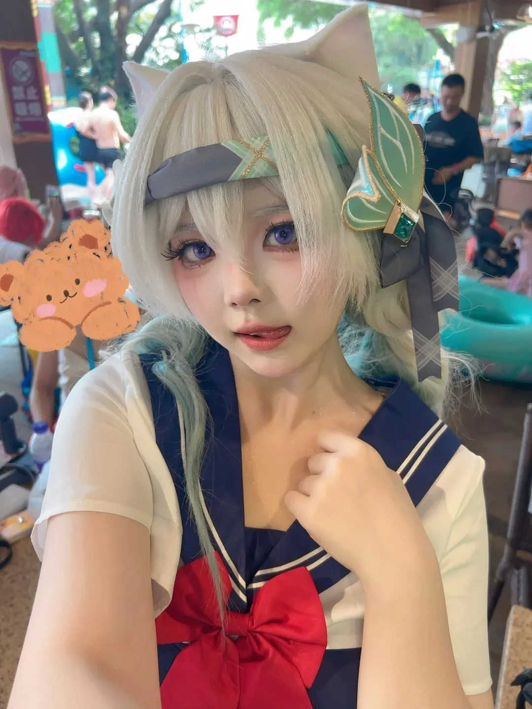 【流萤cos】水上乐园的高温挑战，两套泳装换不停
