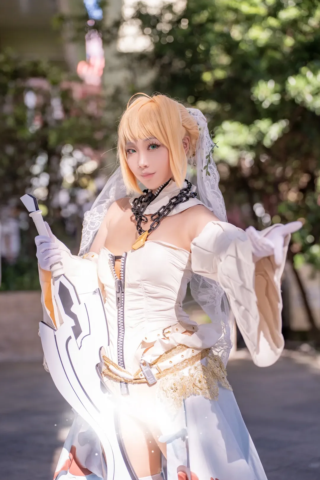 【尼禄cos】FGO花嫁场照，大热天的高强度出片体验