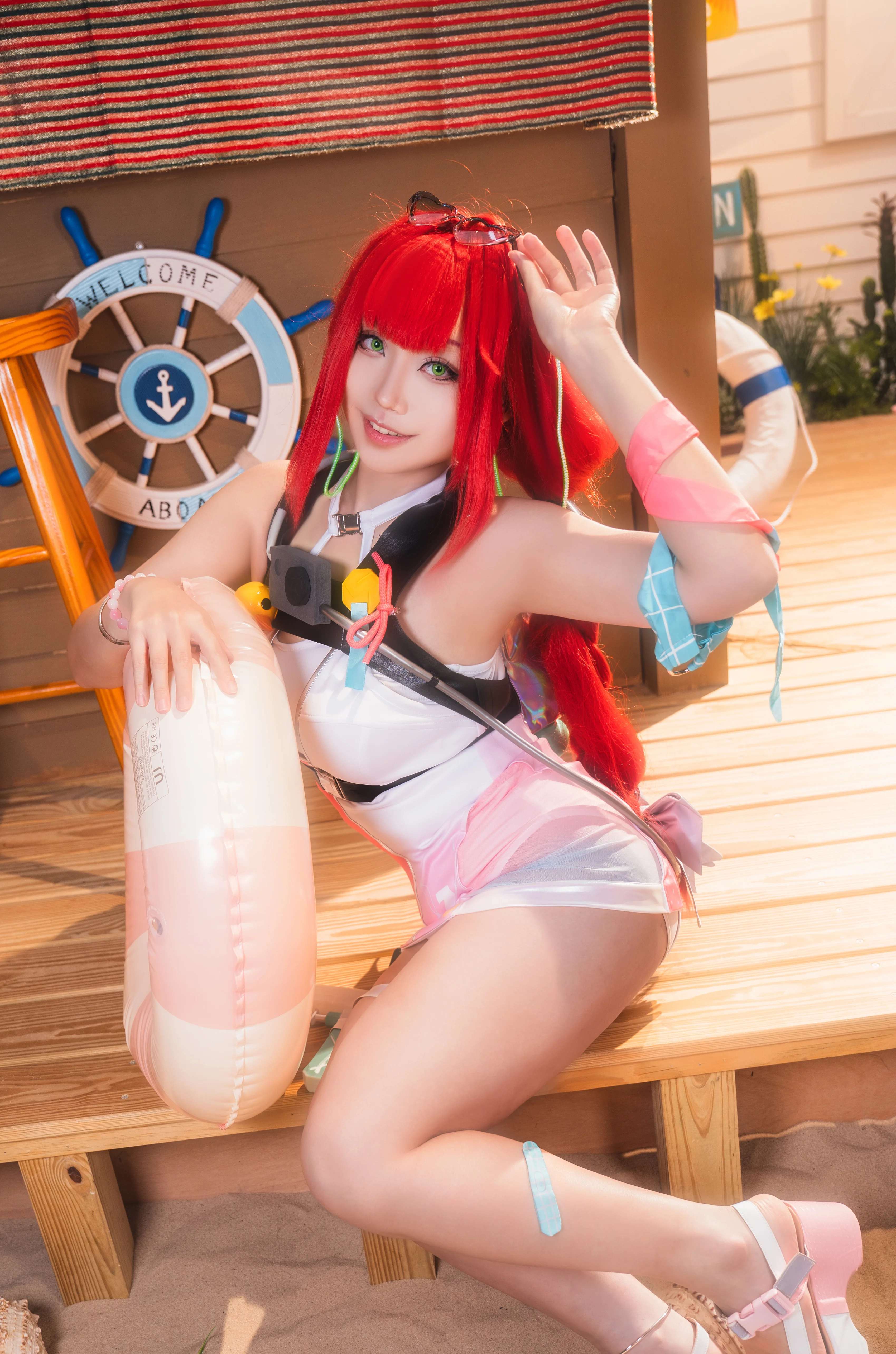 [Ukinami Yuzuha Cosplay] Summer outfit in Zenless Zone Zero: Bringing the beach bar into the studio - Image 1
