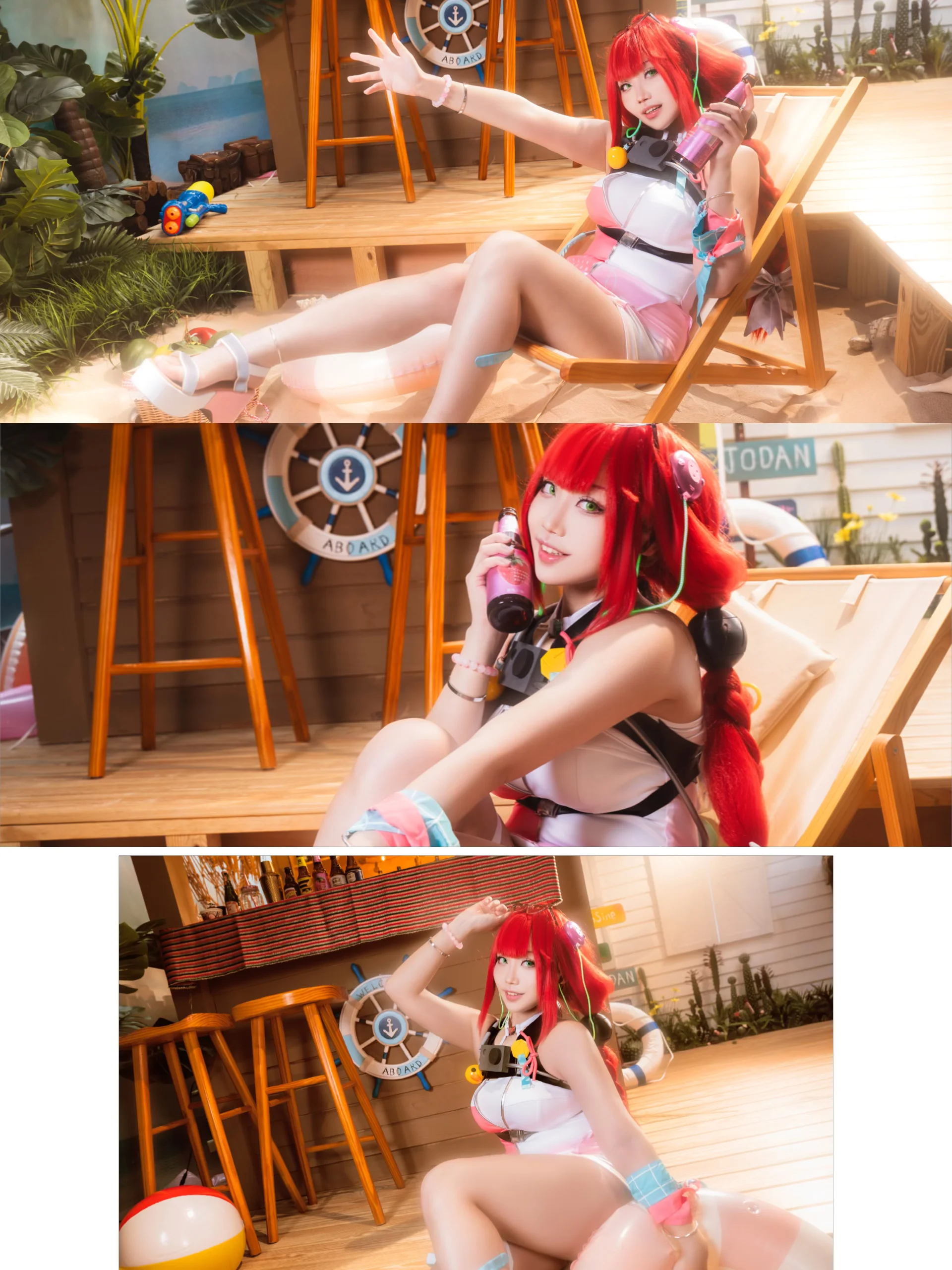 [Ukinami Yuzuha Cosplay] Summer outfit in Zenless Zone Zero: Bringing the beach bar into the studio - Image 3