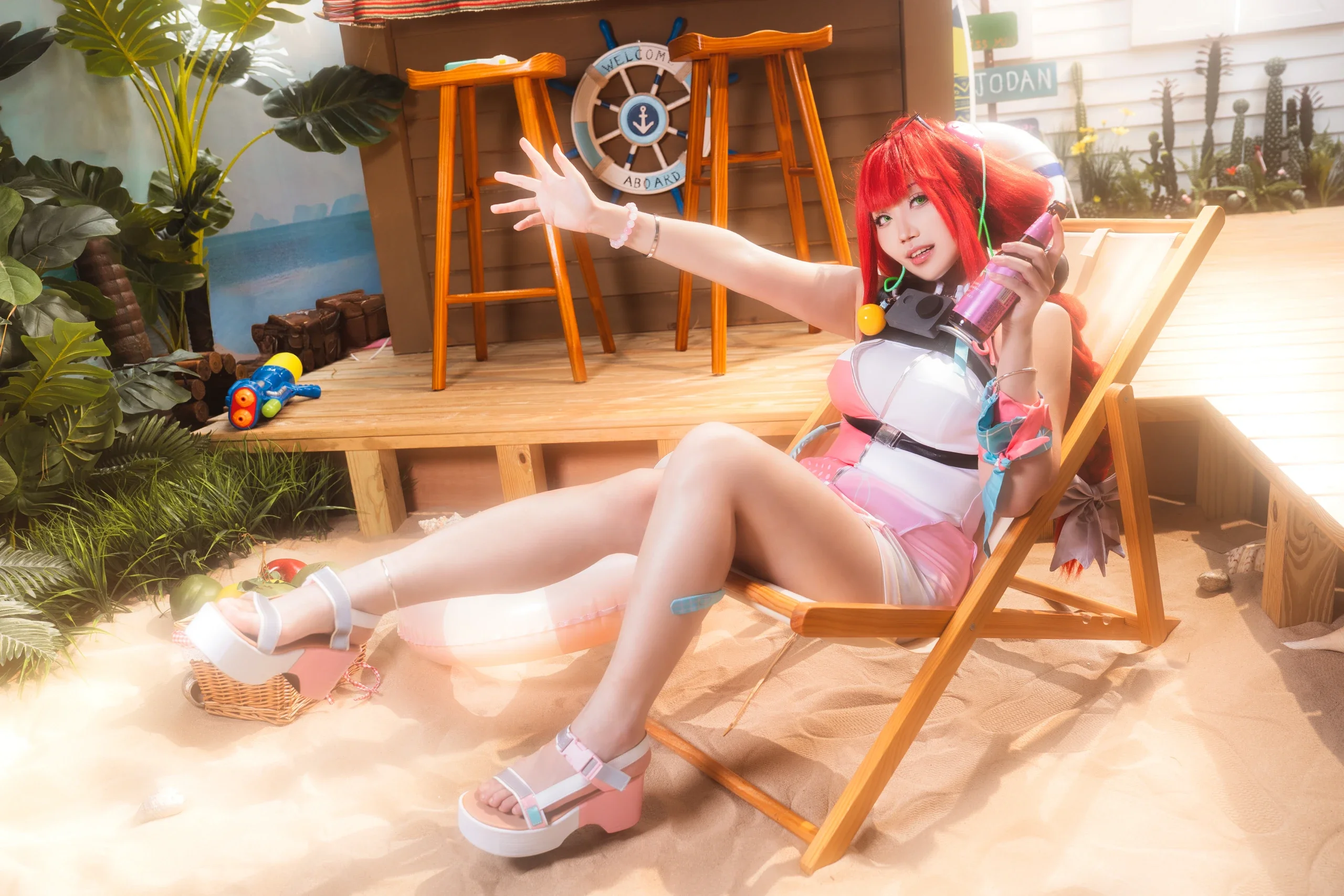 [Ukinami Yuzuha Cosplay] Summer outfit in Zenless Zone Zero: Bringing the beach bar into the studio - Image 4