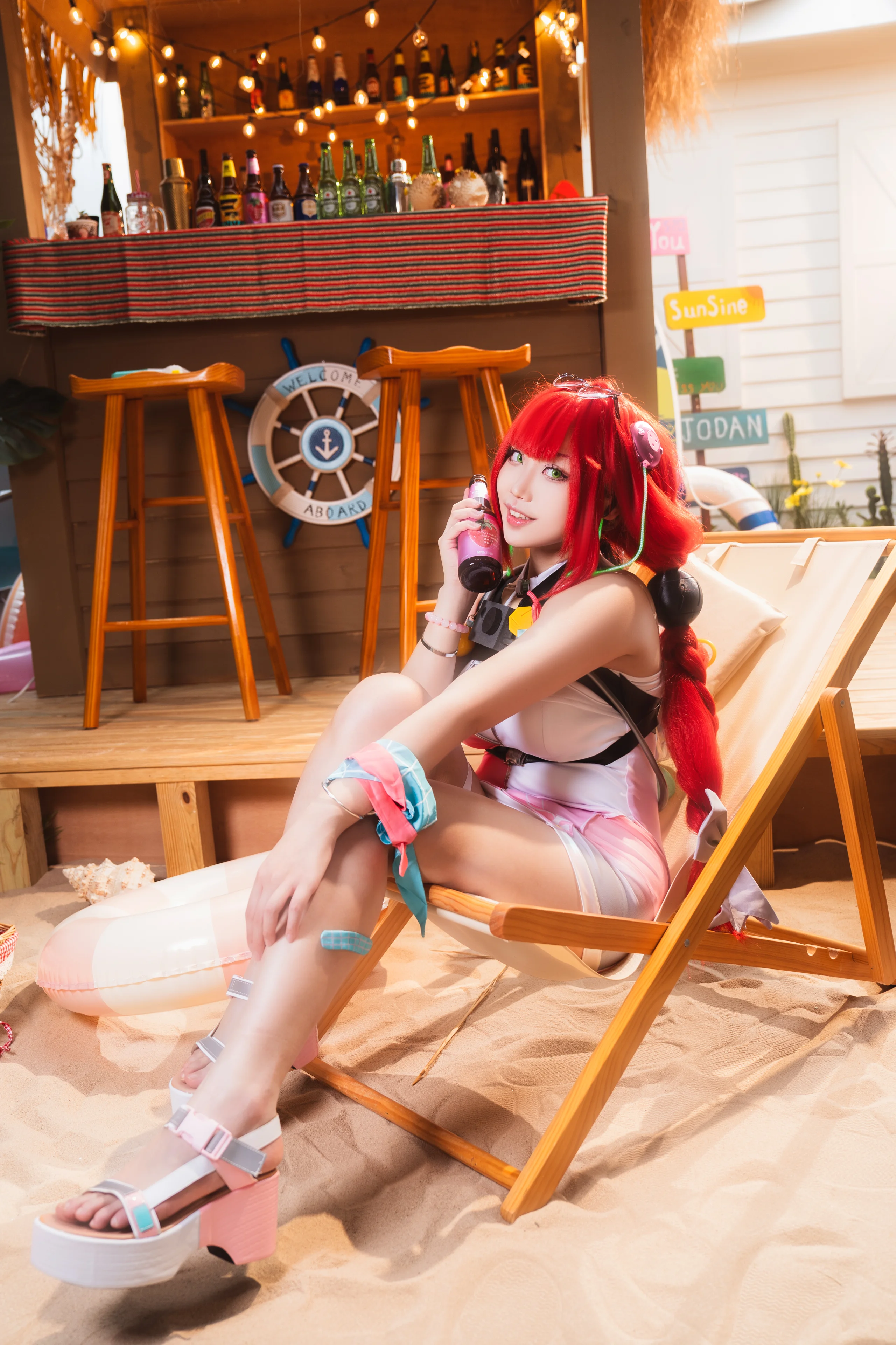 [Ukinami Yuzuha Cosplay] Summer outfit in Zenless Zone Zero: Bringing the beach bar into the studio - Image 5