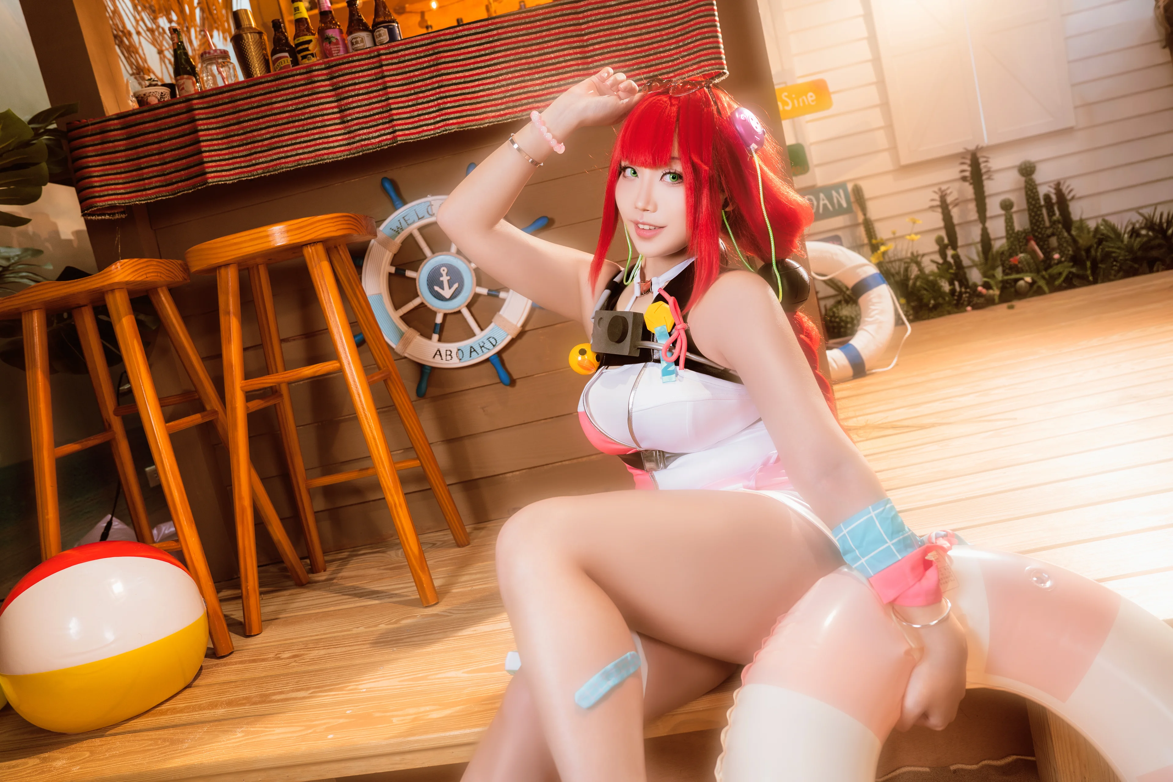 [Ukinami Yuzuha Cosplay] Summer outfit in Zenless Zone Zero: Bringing the beach bar into the studio - Image 6