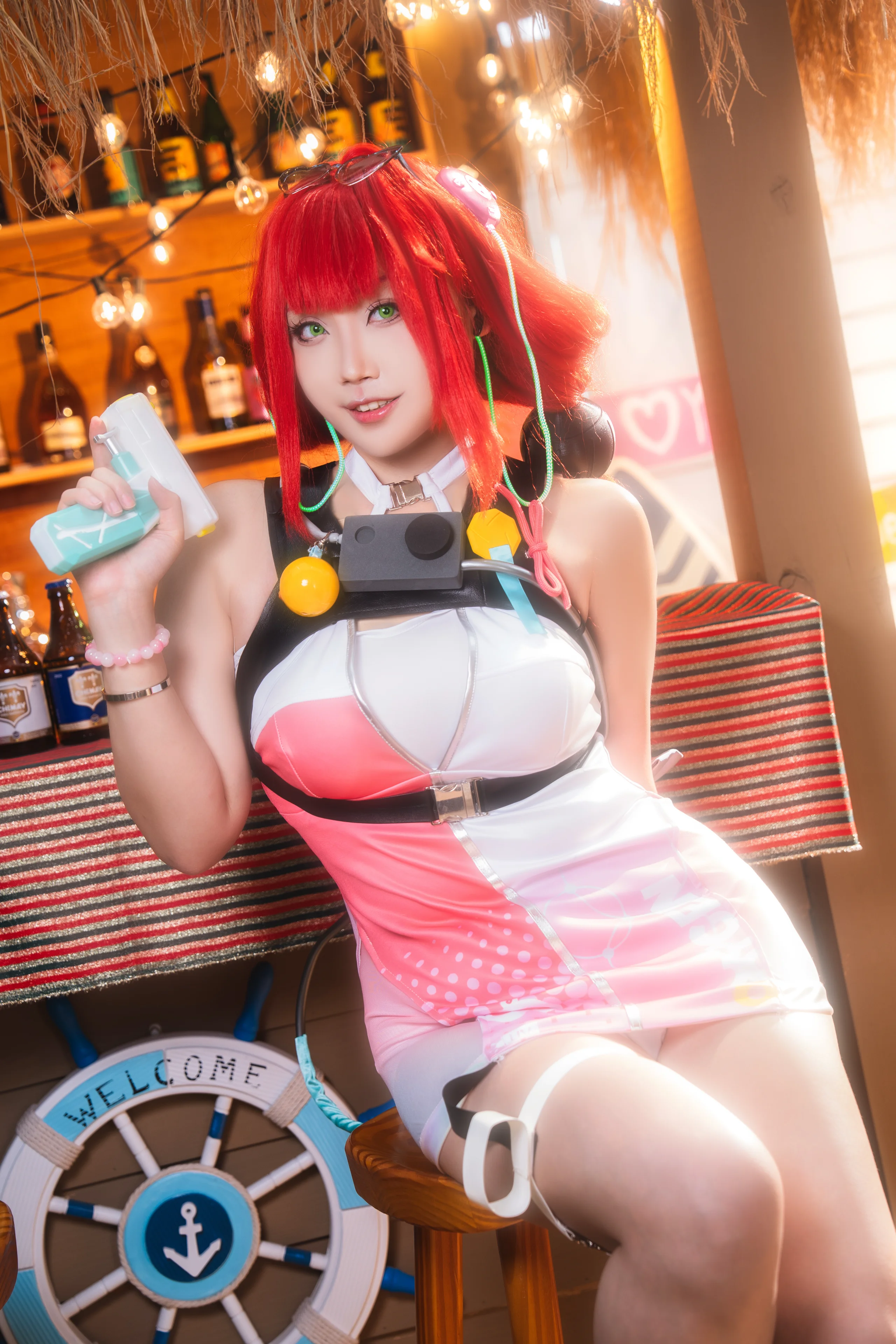 [Ukinami Yuzuha Cosplay] Summer outfit in Zenless Zone Zero: Bringing the beach bar into the studio - Image 7