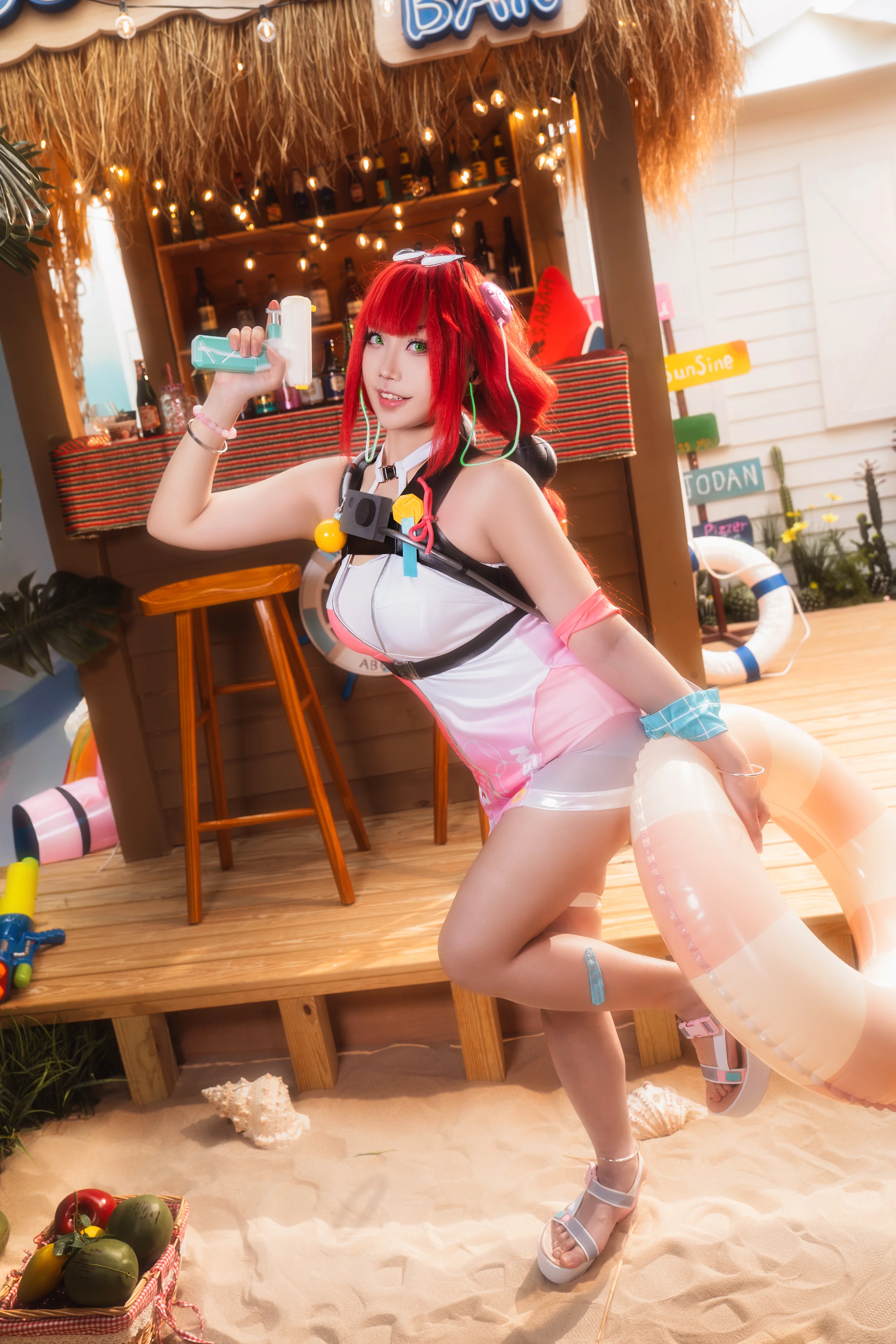 [Ukinami Yuzuha Cosplay] Summer outfit in Zenless Zone Zero: Bringing the beach bar into the studio - Image 8