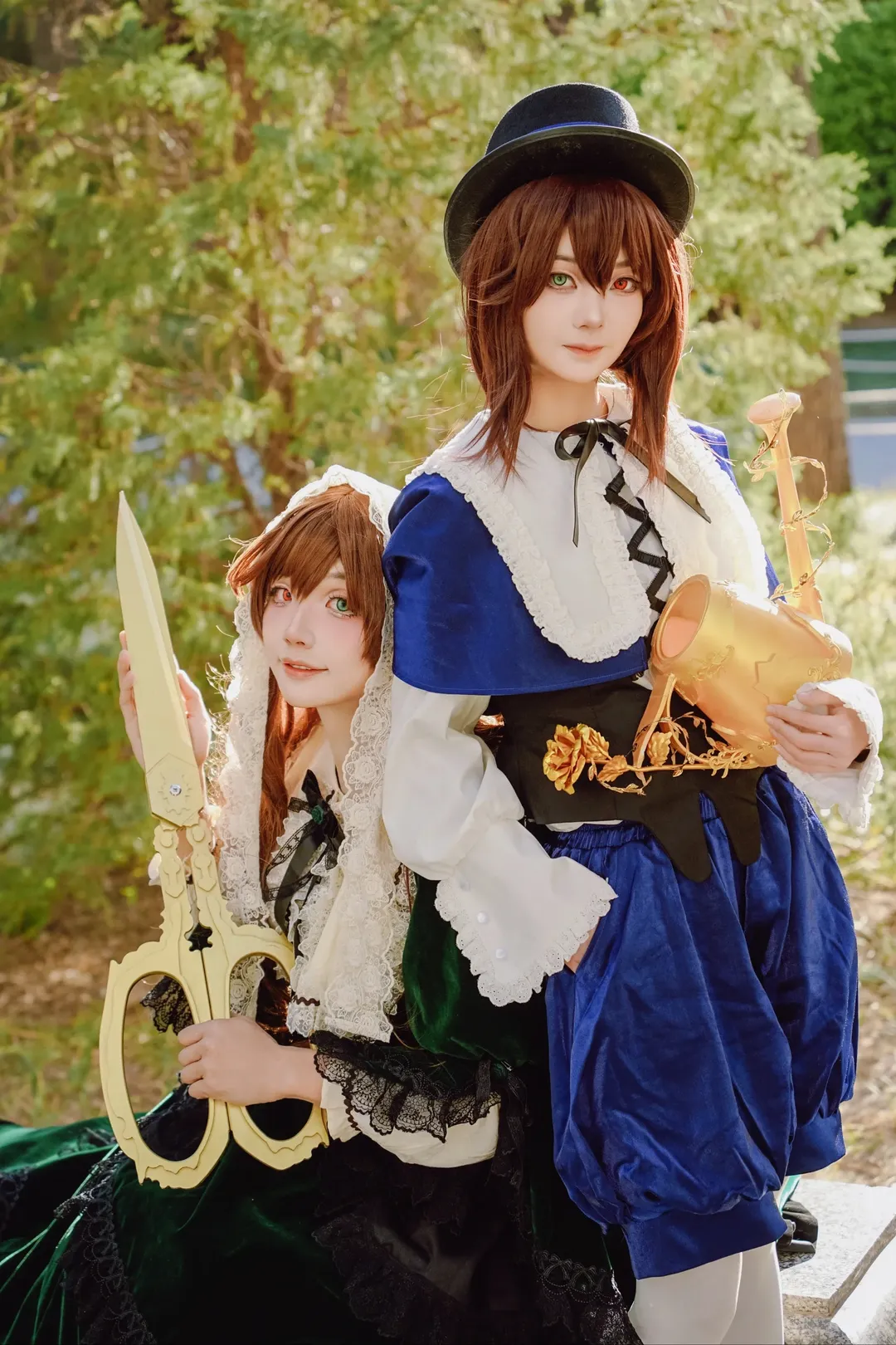 【翠星石&苍星石cos】蔷薇少女的苍翠双子，贴贴时光 - 第 3 张