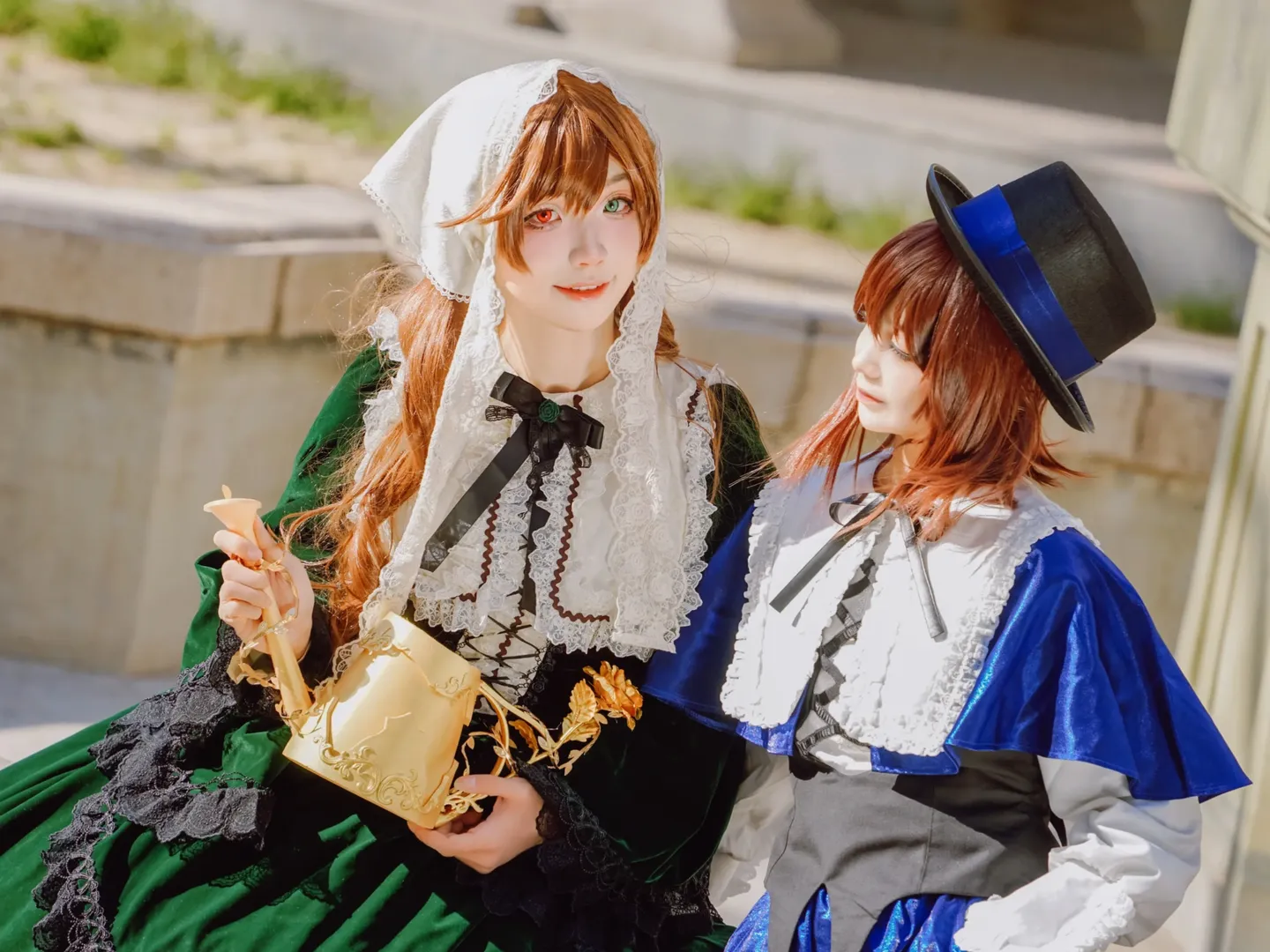 【翠星石&苍星石cos】蔷薇少女的苍翠双子，贴贴时光 - 第 5 张