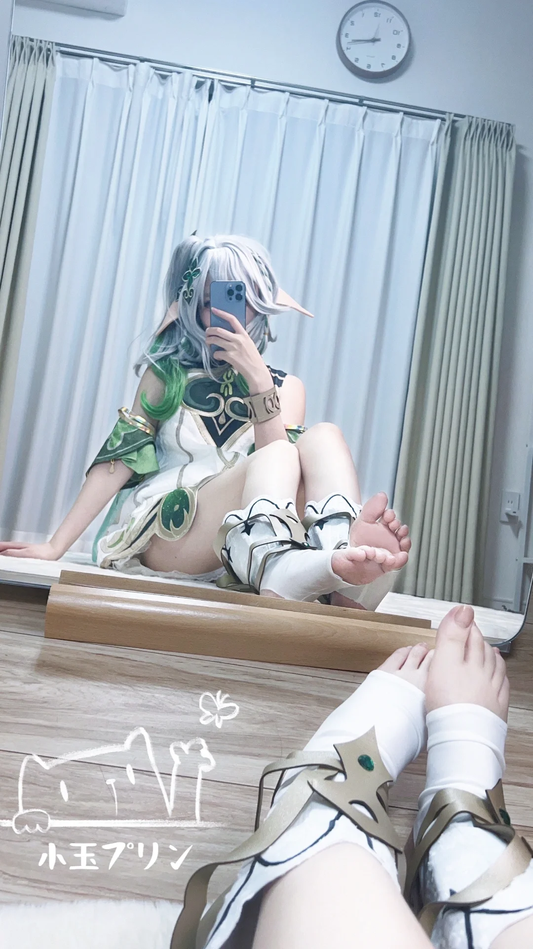 [Nahida Cosplay] Genshin Impact Lesser Lord Kusanali: Daily At-Home Mirror Selfie - Image 1