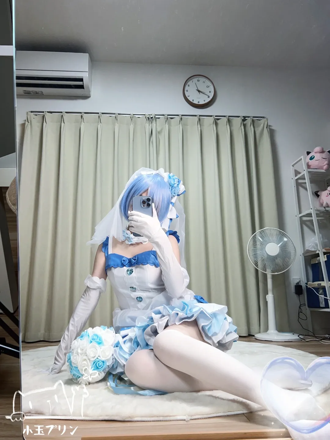 【蕾姆cos】从零开始的异世界生活，蓝莓小蛋糕花嫁造型 - 第 1 张