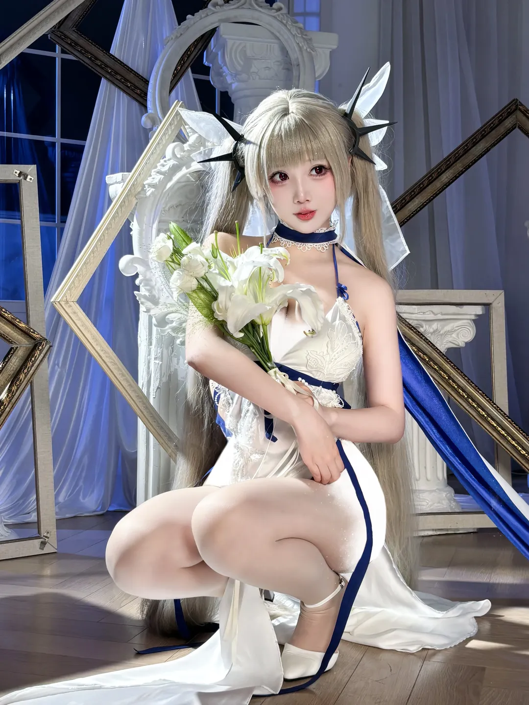 【Formidable cosplay】Azur Lane's Blue and White Interwoven: Elegance and Languidness Maximized - Image 2