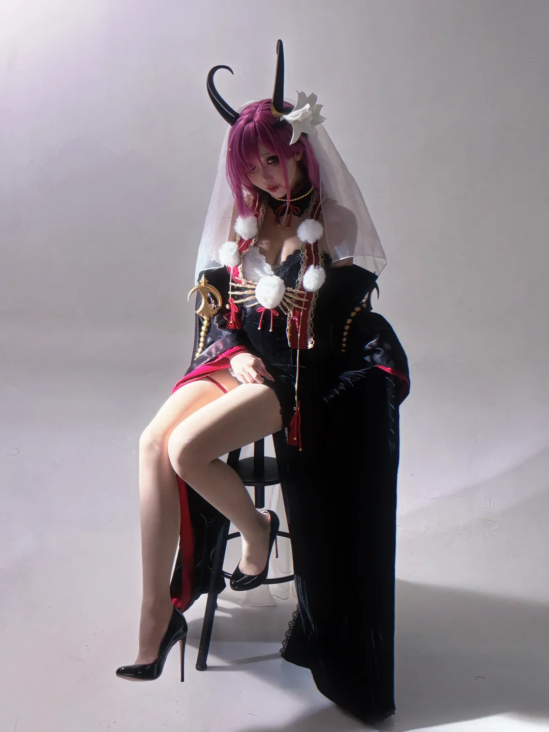 【高粱cos】碧蓝航线黑红和风恶魔造型