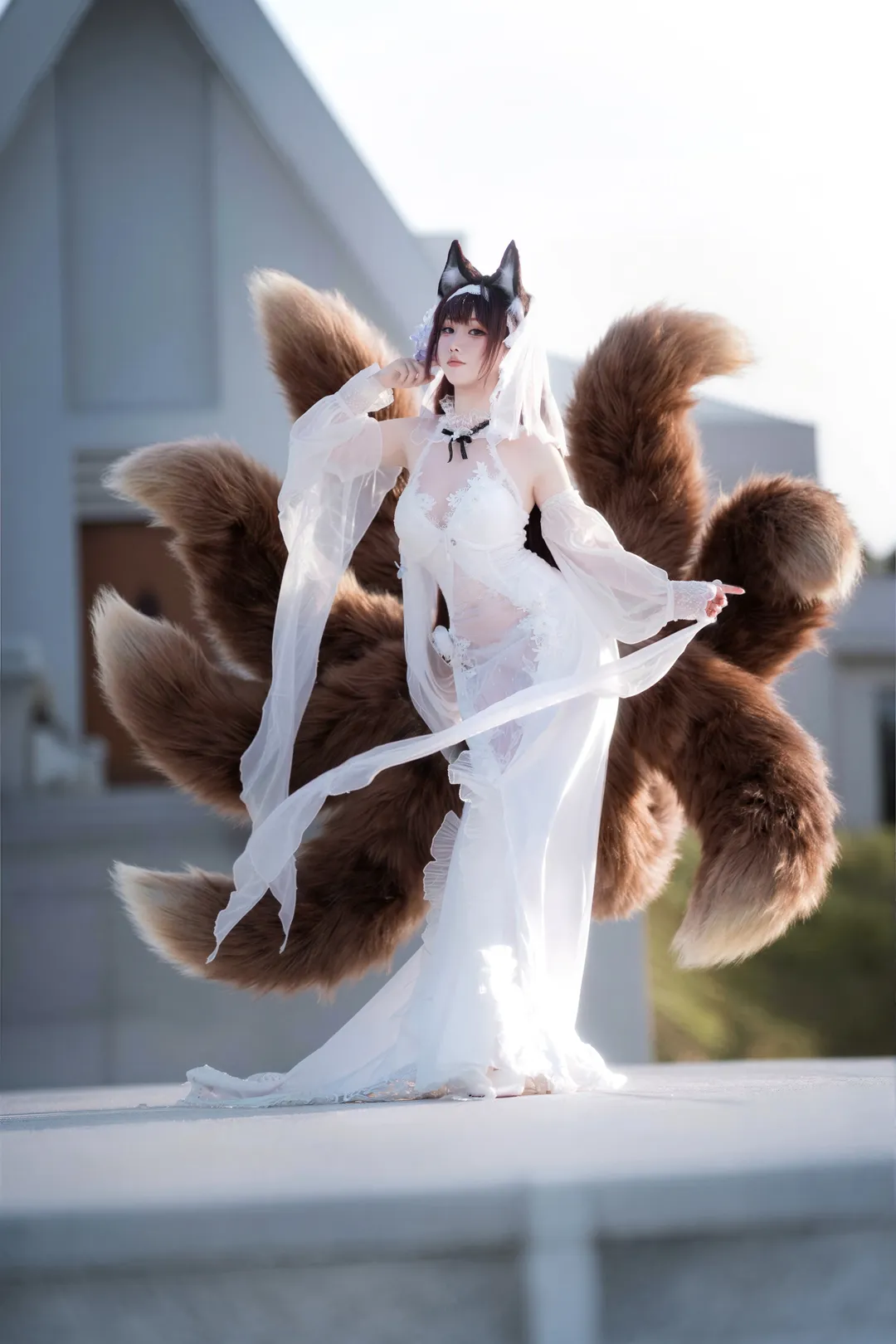 【天城cos】碧蓝航线的誓约之纱，穿上了久违的白色礼服