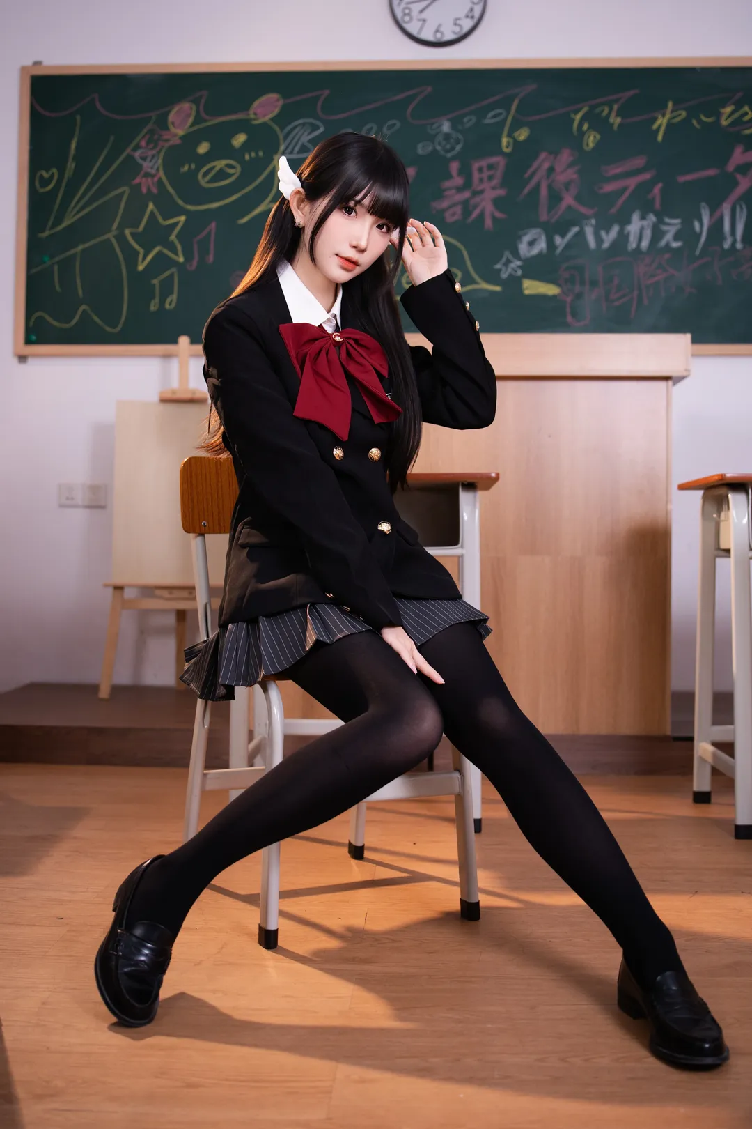 这套学院风制服穿搭，教室里的校园感瞬间拉满