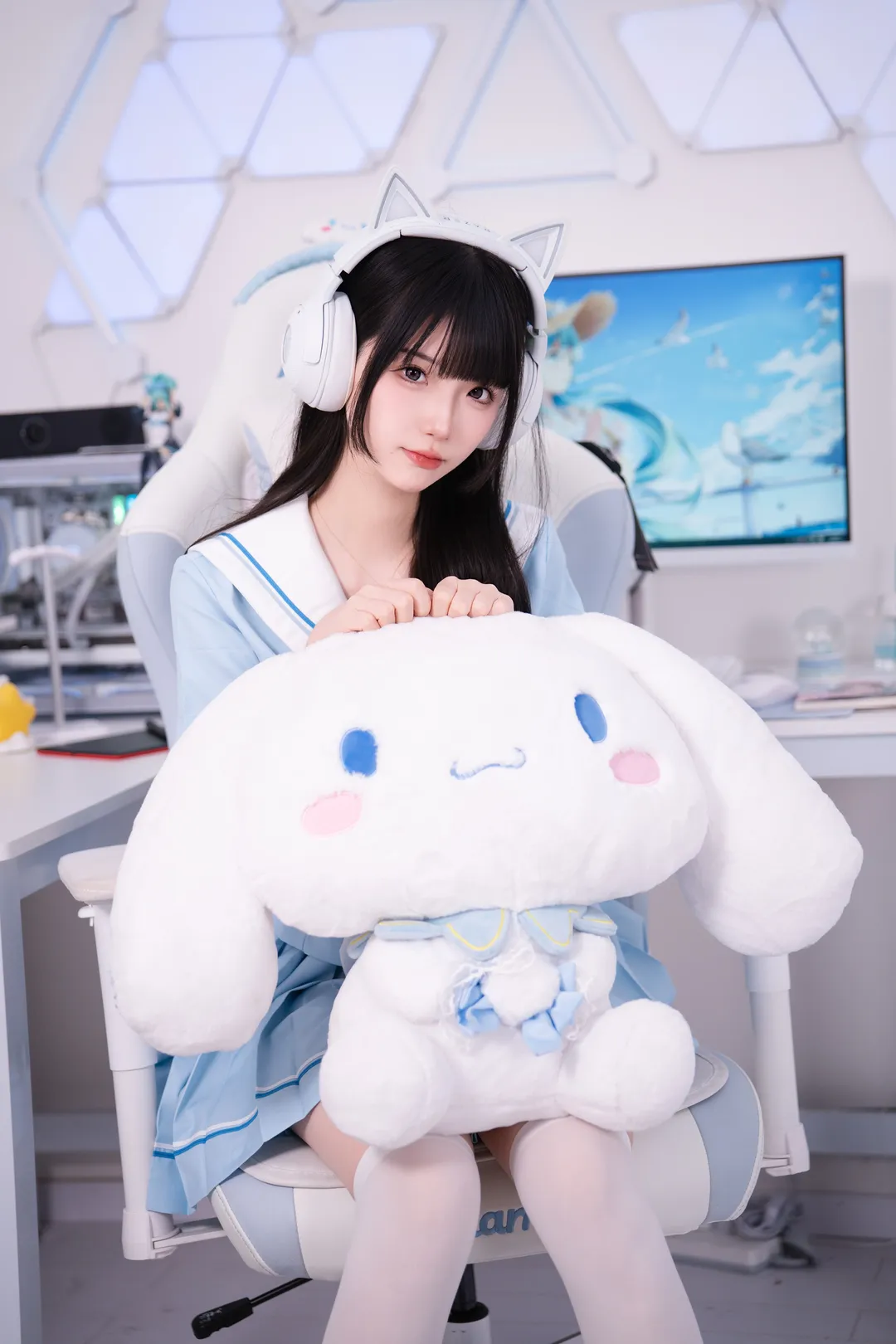 浅蓝色水手服的居家可爱日常 - 第 4 张