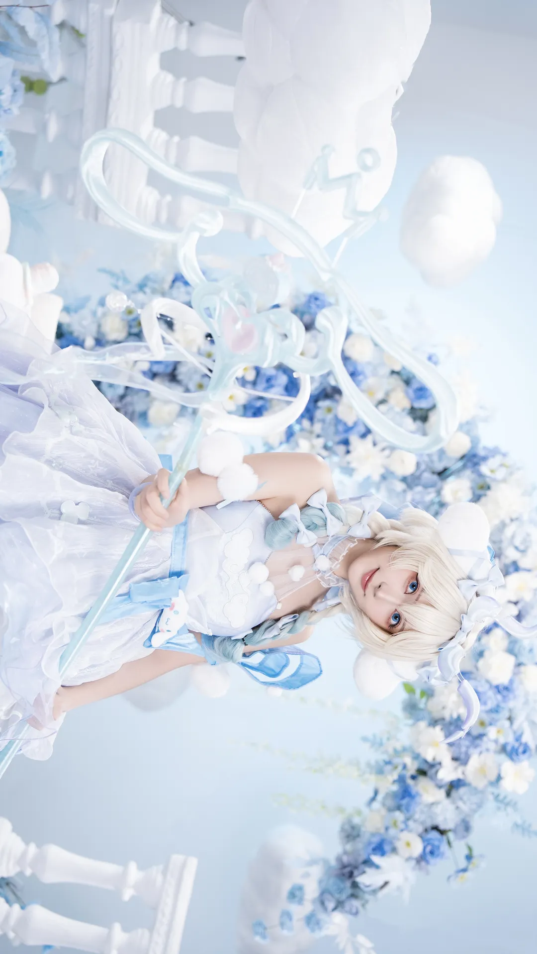【瑶时之祈愿cos】云朵蓝花间的魔法少女守护者 - 第 4 张