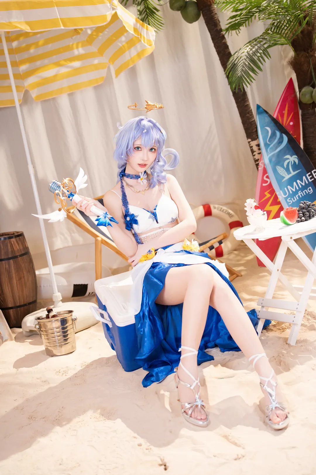 【知更鸟cos】崩坏星穹铁道，带着夏日泳装奔赴海边 - 第 1 张