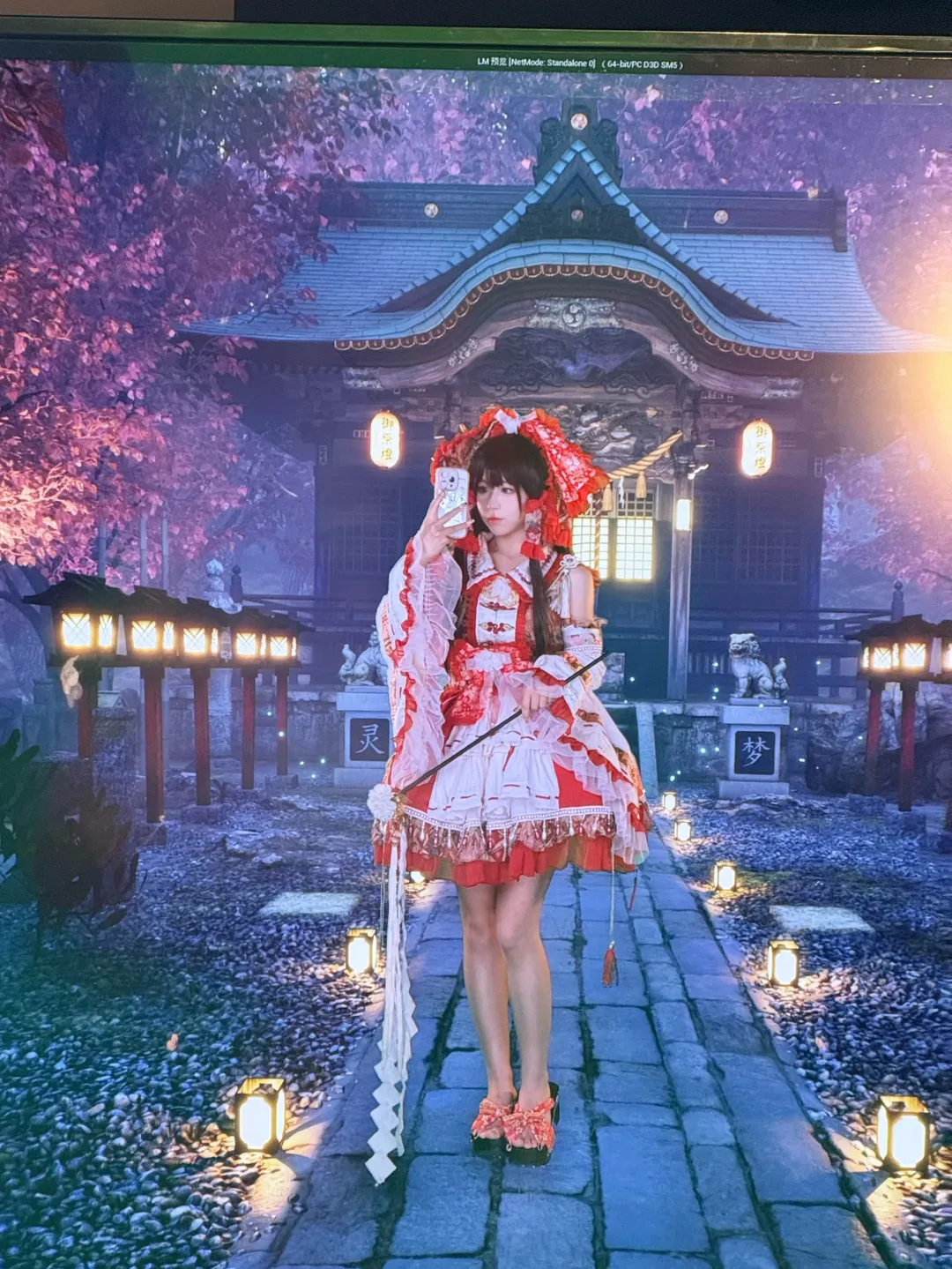 【灵梦cos】在室内用建模背景体验了一次东方Project里的博丽神社 - 第 1 张