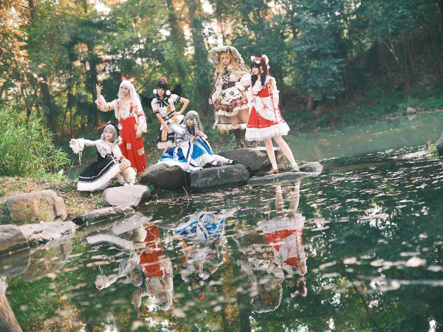 【博丽灵梦cos】东方project秋日林间六人团建